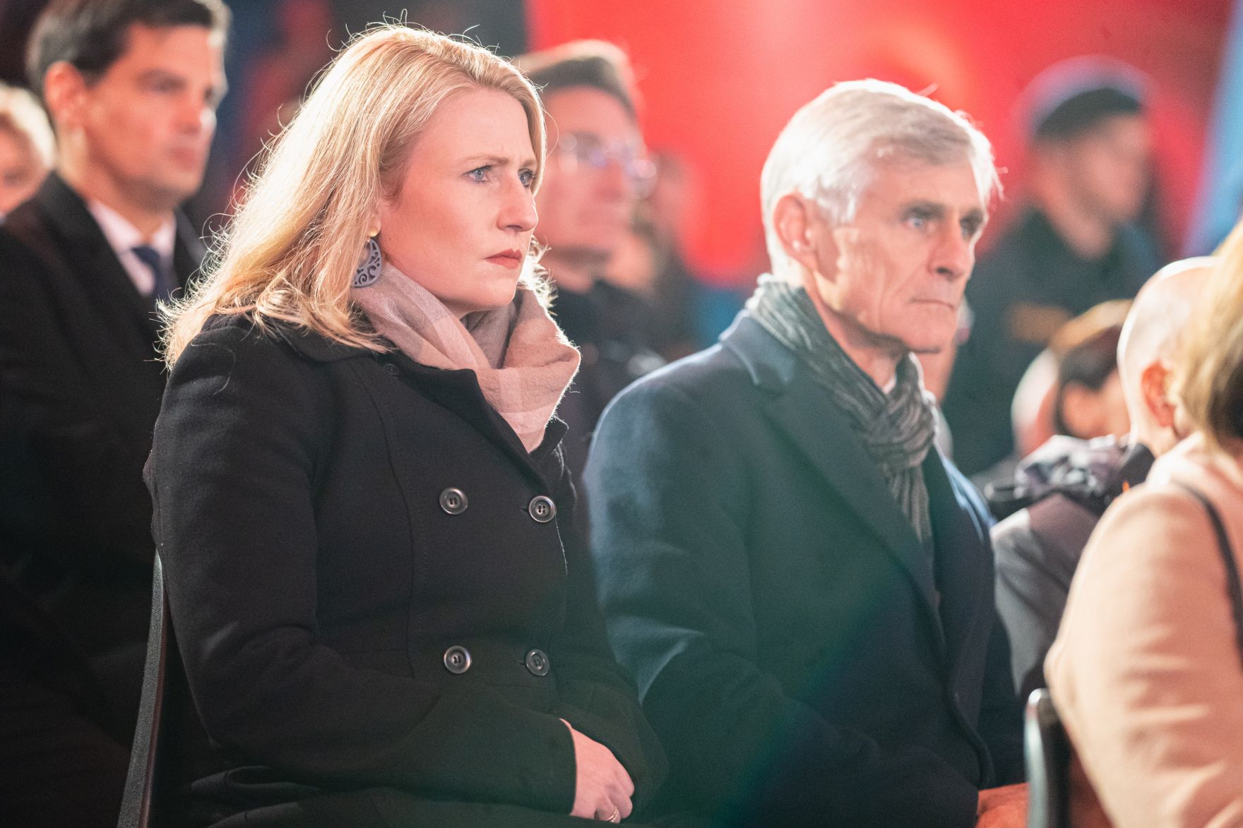 Am 02. November 2021 nahm Bundeskanzler Alexander Schallenberg an der Ehrung von Polizisten anl&auml;sslich des Terroranschlages in der Wiener Innenstadt im November 2020 teil. Im Bild Bundesministerin Susanne Raab (im Bild).