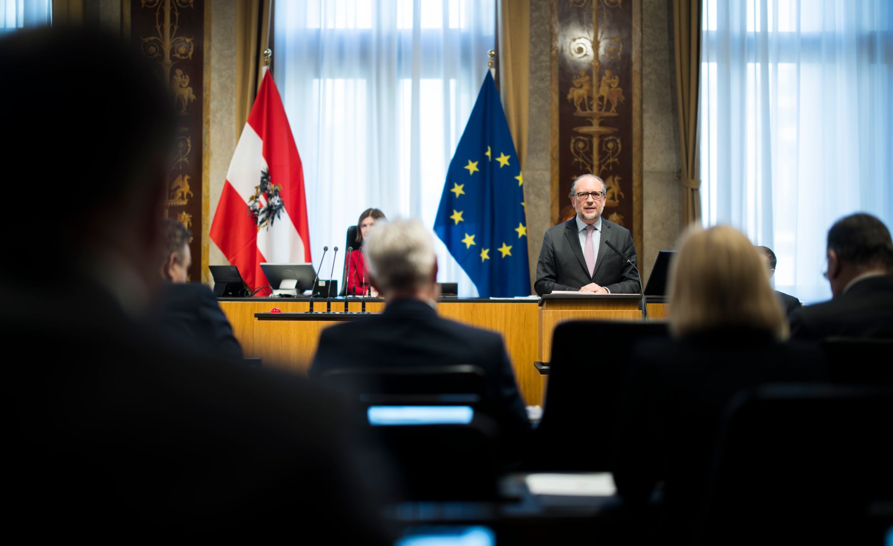 Am 30. J&auml;nner 2025 gab Bundeskanzler Alexander Schallenberg eine Regierungserk&auml;rung im Bundesrat ab.