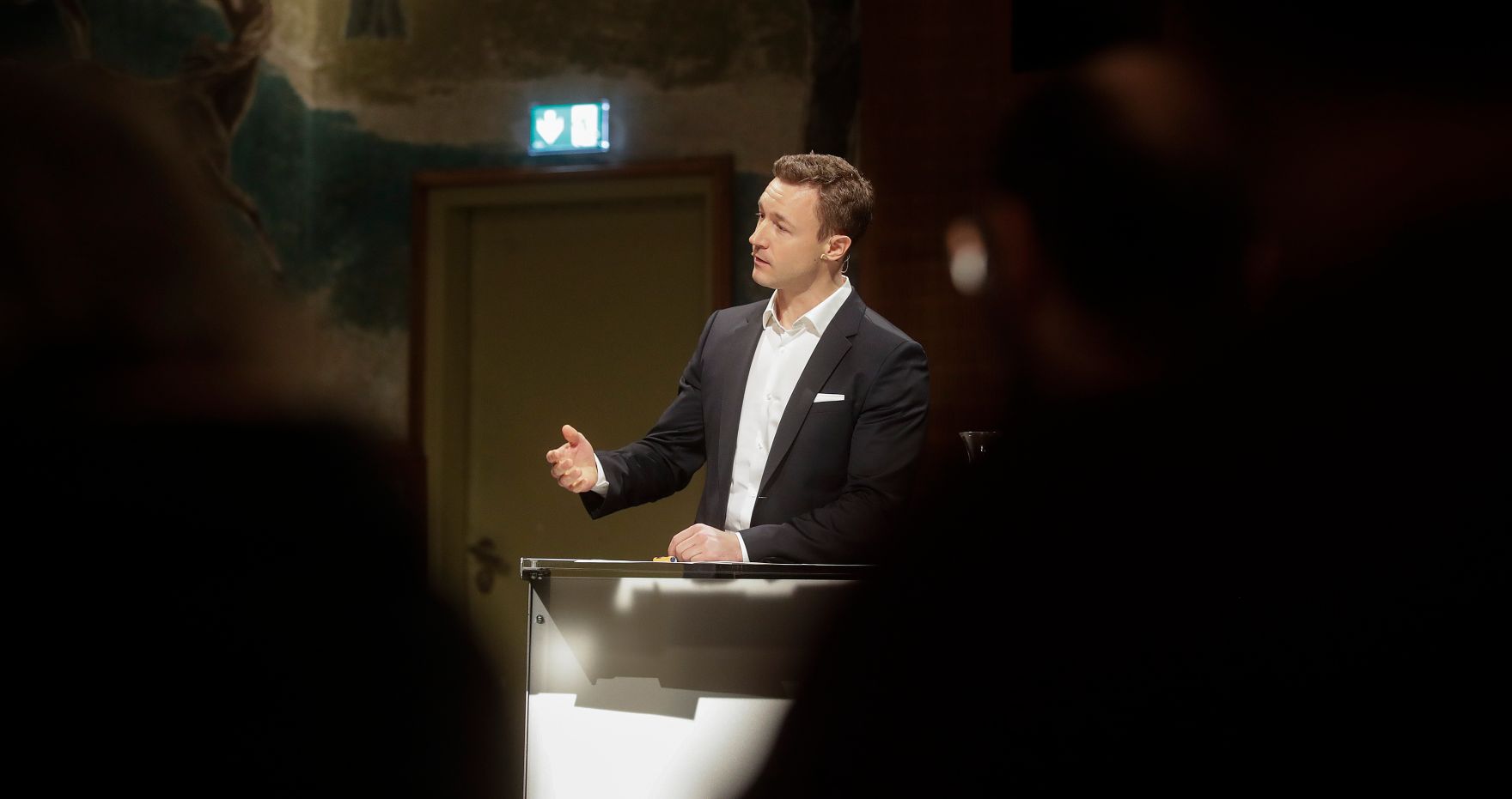 Am 30. J&auml;nner 2019 nahm Bundesminister Gernot Bl&uuml;mel (im Bild) an der &Ouml;1 Klartext Diskussion teil.