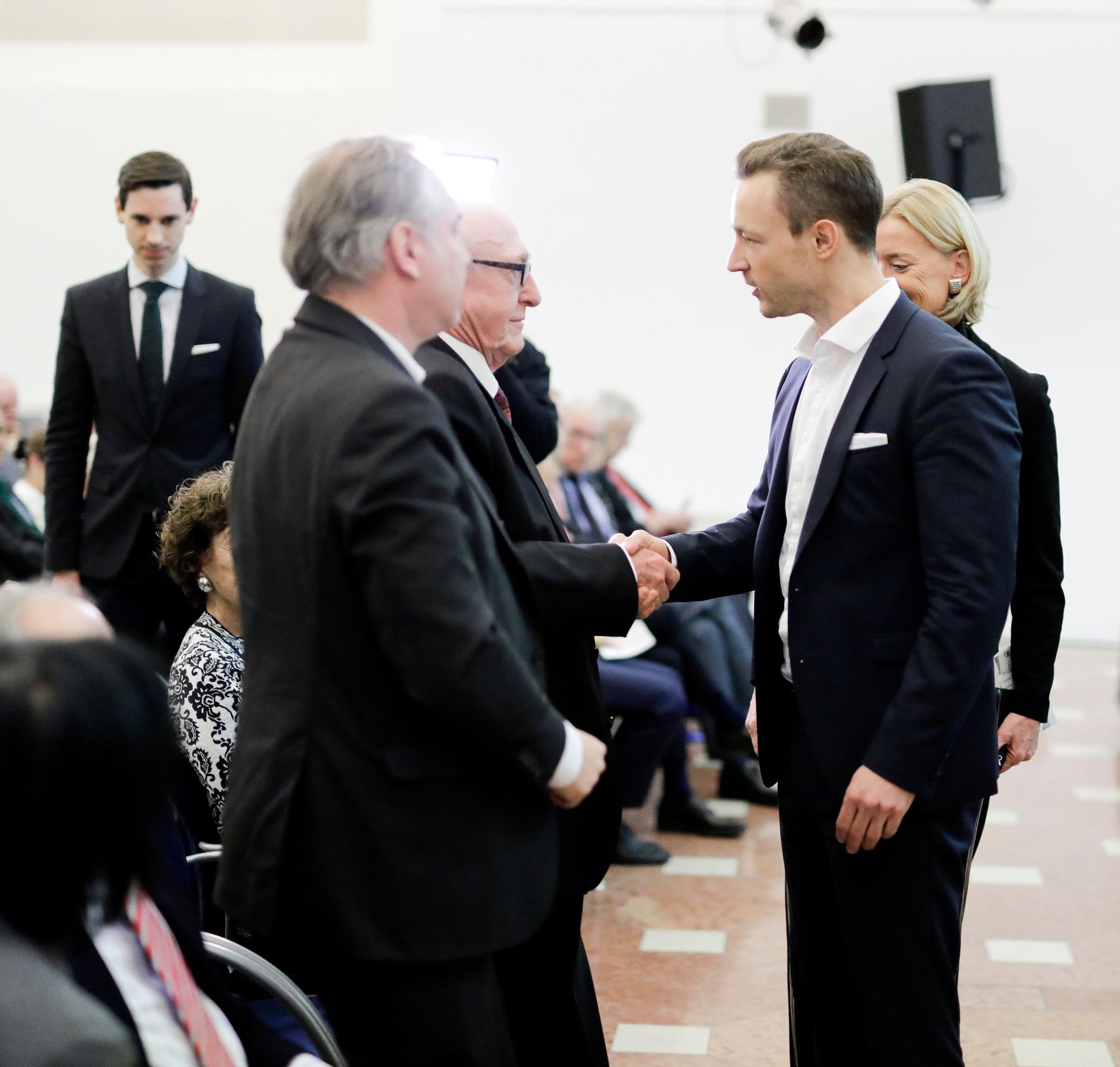 Am 14. M&auml;rz 2019 er&ouml;ffnete Bundesminister Gernot Bl&uuml;mel (r.) die Ausstellung &quot;Kaiser Maximilan I. Ein Gro&szlig;er Habsburger&quot; in der &Ouml;sterreichischen National Bibliothek.