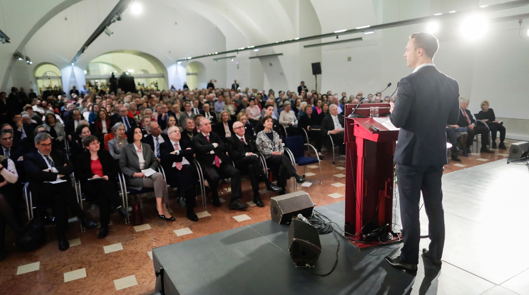Am 14. M&auml;rz 2019 er&ouml;ffnete Bundesminister Gernot Bl&uuml;mel die Ausstellung &quot;Kaiser Maximilan I. Ein Gro&szlig;er Habsburger&quot; in der &Ouml;sterreichischen National Bibliothek.