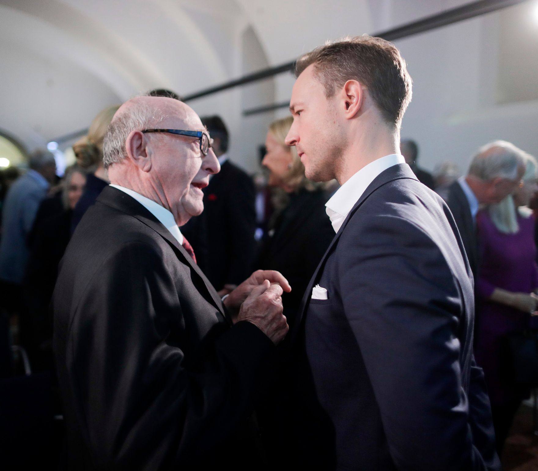 Am 14. M&auml;rz 2019 er&ouml;ffnete Bundesminister Gernot Bl&uuml;mel (r.) die Ausstellung &quot;Kaiser Maximilan I. Ein Gro&szlig;er Habsburger&quot; in der &Ouml;sterreichischen National Bibliothek.