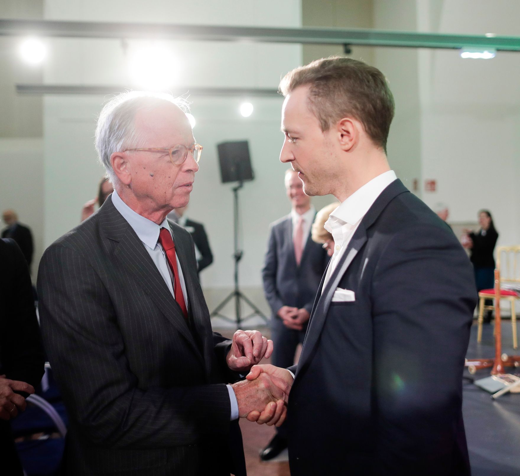 Am 14. M&auml;rz 2019 er&ouml;ffnete Bundesminister Gernot Bl&uuml;mel (r.) die Ausstellung &quot;Kaiser Maximilan I. Ein Gro&szlig;er Habsburger&quot; in der &Ouml;sterreichischen National Bibliothek.