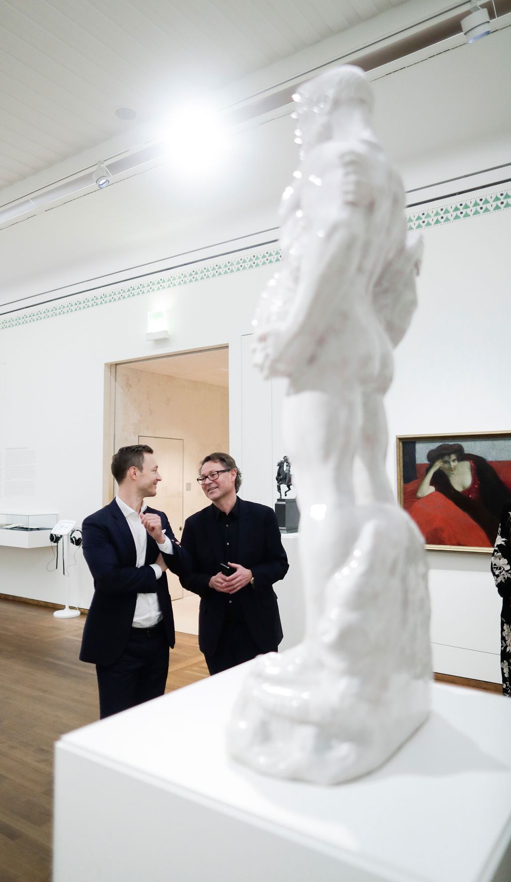 Am 15. M&auml;rz 2019 er&ouml;ffnete Bundesminister Gernot Bl&uuml;mel (l.) die Ausstellung &quot;Wien 1900. Aufbruch in die Moderne&quot; im Leopold Museum. Im Bild mit dem Direktor des Leopold Museums Hans-Peter Wipplinger (r.).