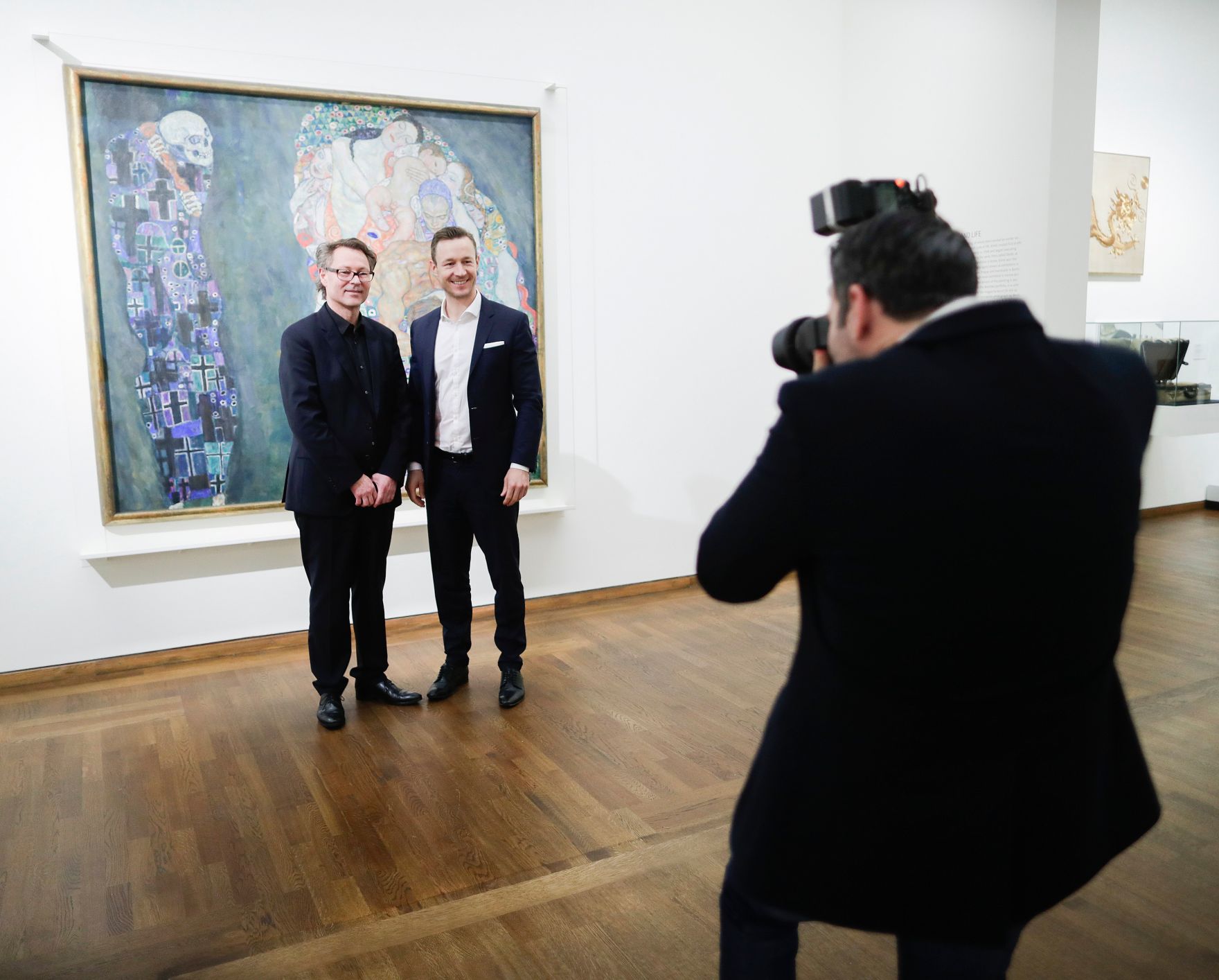 Am 15. M&auml;rz 2019 er&ouml;ffnete Bundesminister Gernot Bl&uuml;mel (r.) die Ausstellung &quot;Wien 1900. Aufbruch in die Moderne&quot; im Leopold Museum. Im Bild mit dem Direktor des Leopold Museums Hans-Peter Wipplinger (l.).