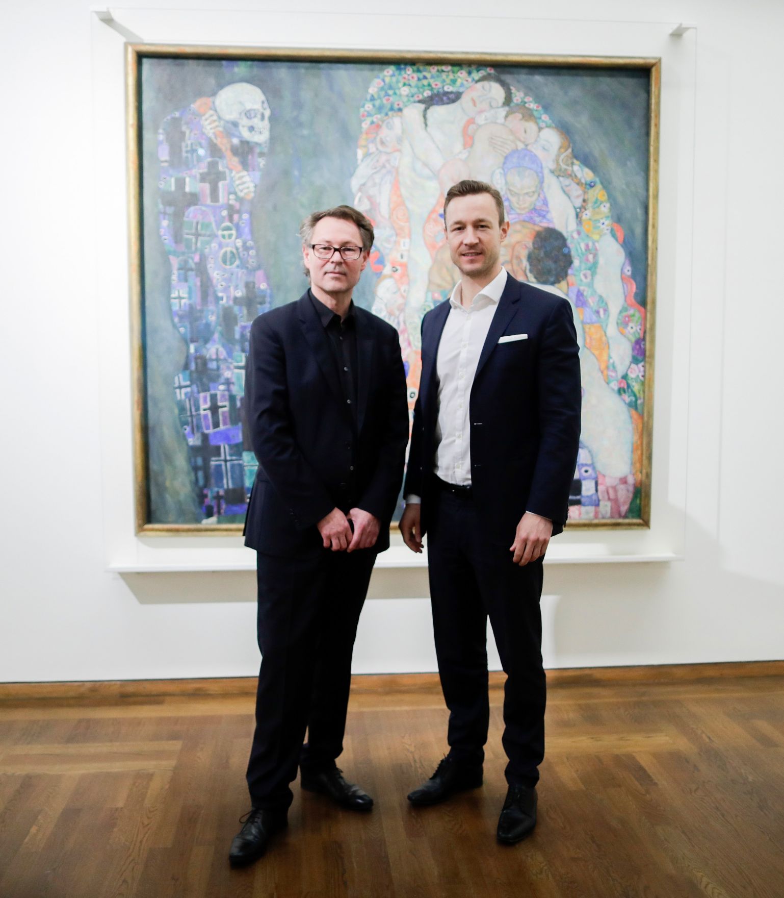 Am 15. M&auml;rz 2019 er&ouml;ffnete Bundesminister Gernot Bl&uuml;mel (r.) die Ausstellung &quot;Wien 1900. Aufbruch in die Moderne&quot; im Leopold Museum. Im Bild mit dem Direktor des Leopold Museums Hans-Peter Wipplinger (l.).