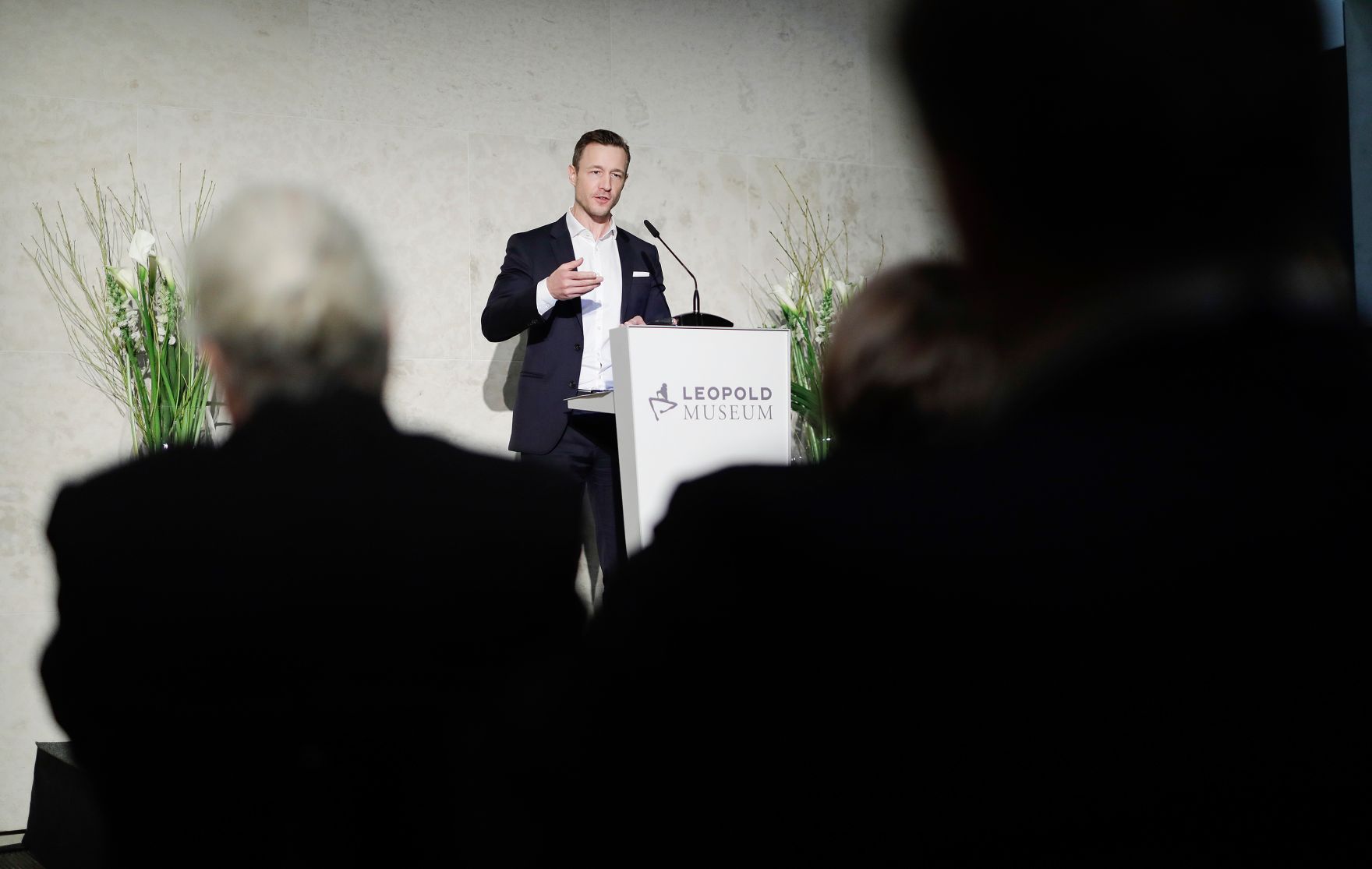 Am 15. M&auml;rz 2019 er&ouml;ffnete Bundesminister Gernot Bl&uuml;mel (im Bild) die Ausstellung &quot;Wien 1900. Aufbruch in die Moderne&quot; im Leopold Museum.