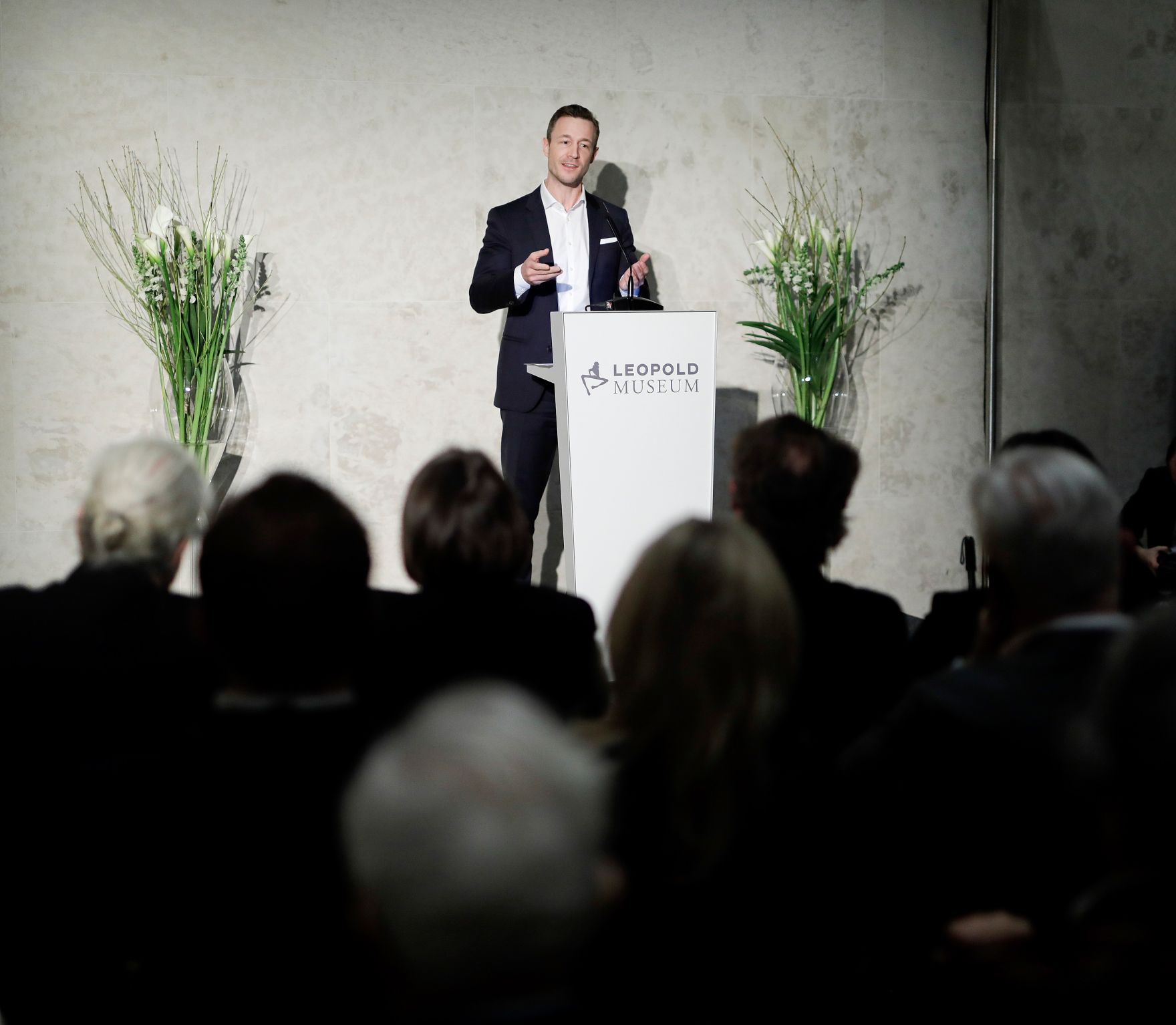 Am 15. M&auml;rz 2019 er&ouml;ffnete Bundesminister Gernot Bl&uuml;mel (im Bild) die Ausstellung &quot;Wien 1900. Aufbruch in die Moderne&quot; im Leopold Museum.