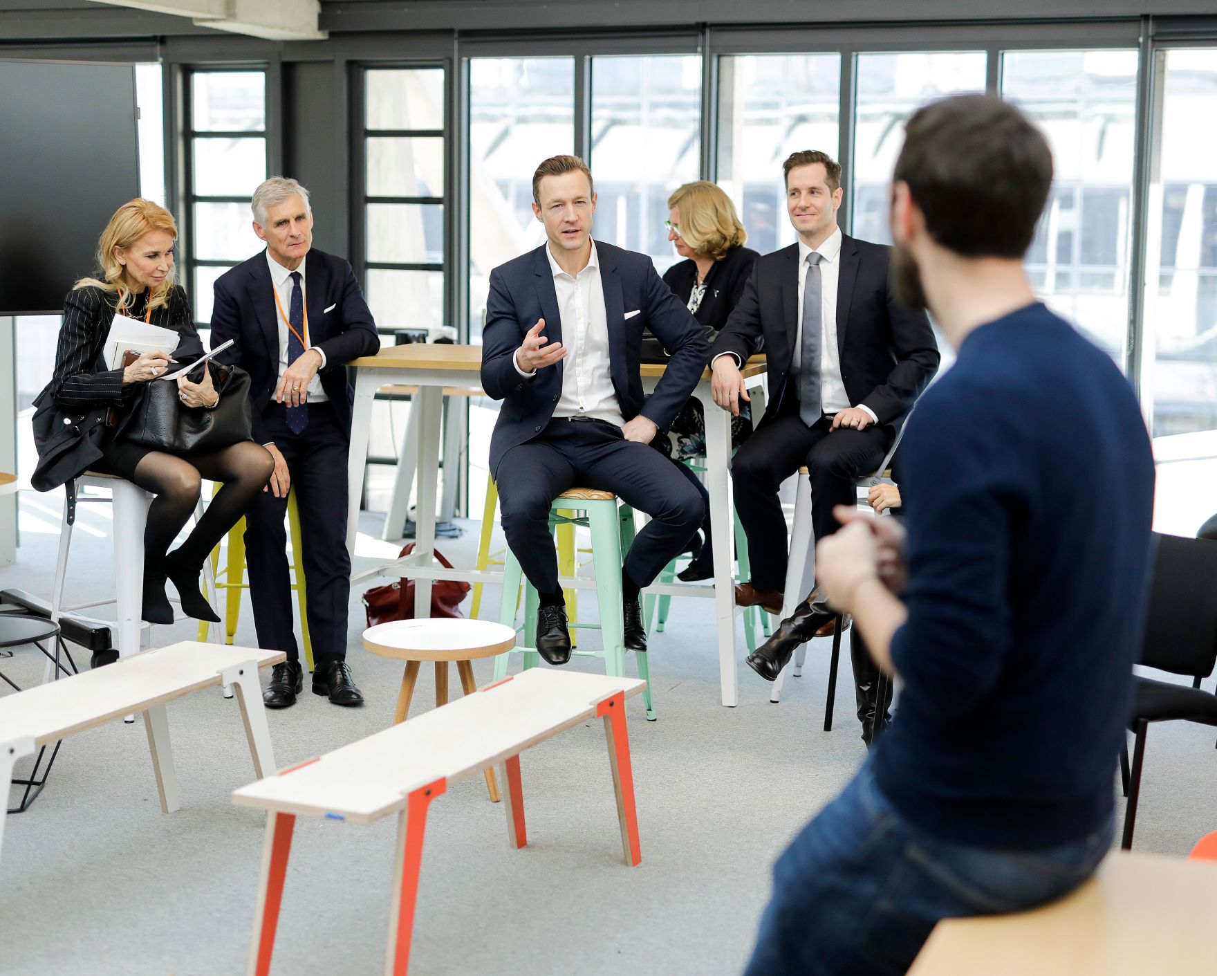 Am 21. M&auml;rz 2019 reiste Bundesminister Gernot Bl&uuml;mel nach Paris. Im Bild bei Station F.