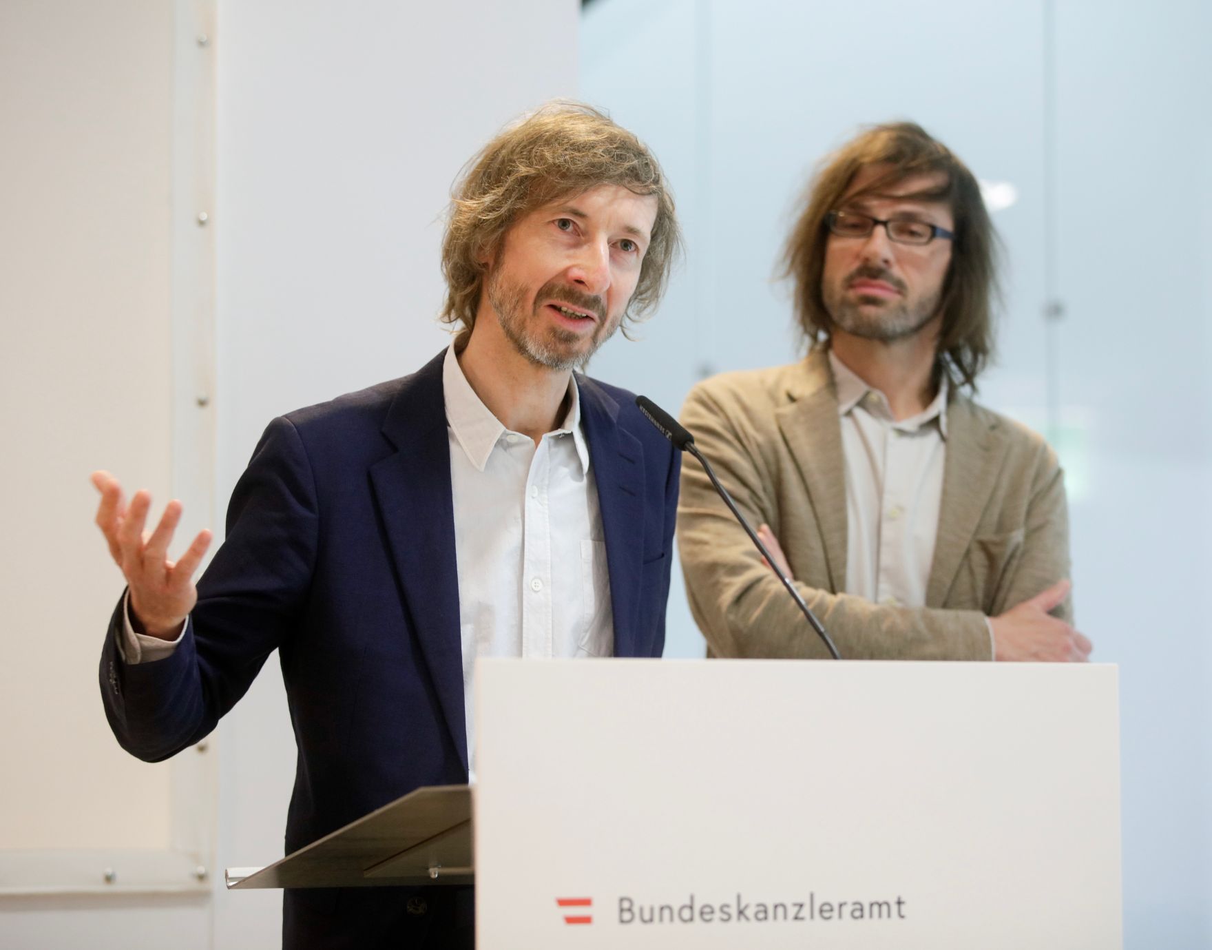 Am 03. April 2019 fand Pressekonferenz zum Thema &quot;Architekturbiennale Venedig 2020&quot; mit Bundesminister Gernot Bl&uuml;mel statt.