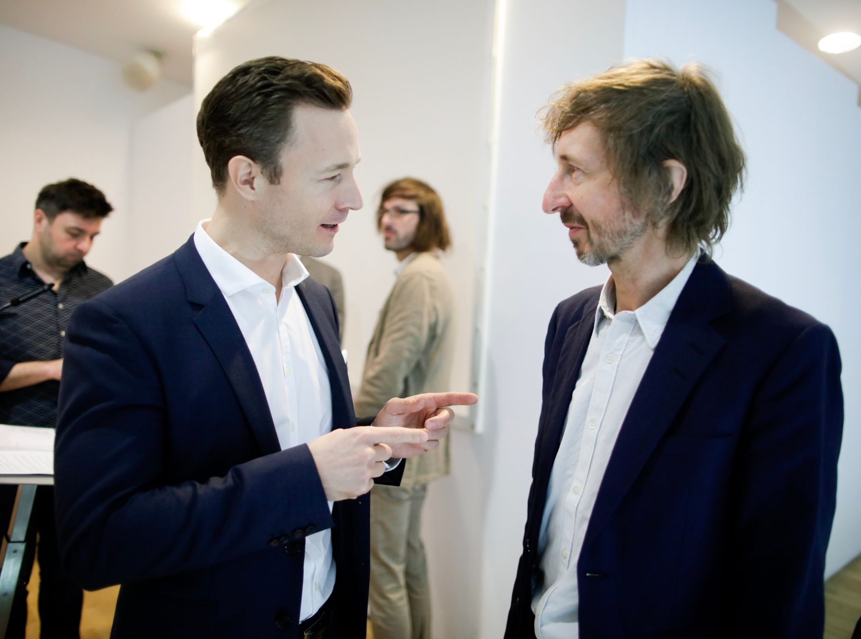 Am 03. April 2019 fand Pressekonferenz zum Thema &quot;Architekturbiennale Venedig 2020&quot; mit Bundesminister Gernot Bl&uuml;mel (l.) statt.
