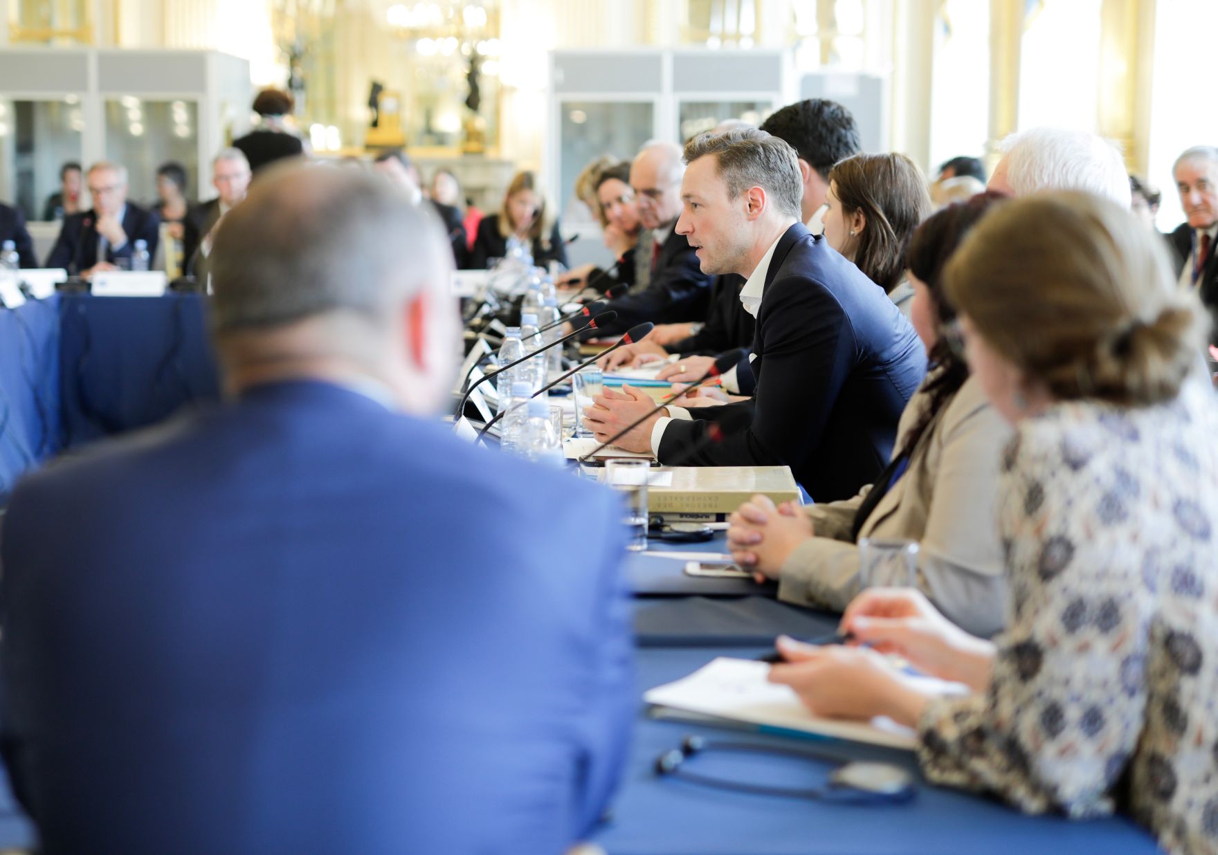 Am 3. Mai 2019 reiste Bundesminister Gernot Bl&uuml;mel anl&auml;sslich eines Arbeitsbesuchs nach Paris. Im Bild beim Treffen der Kulturminister.