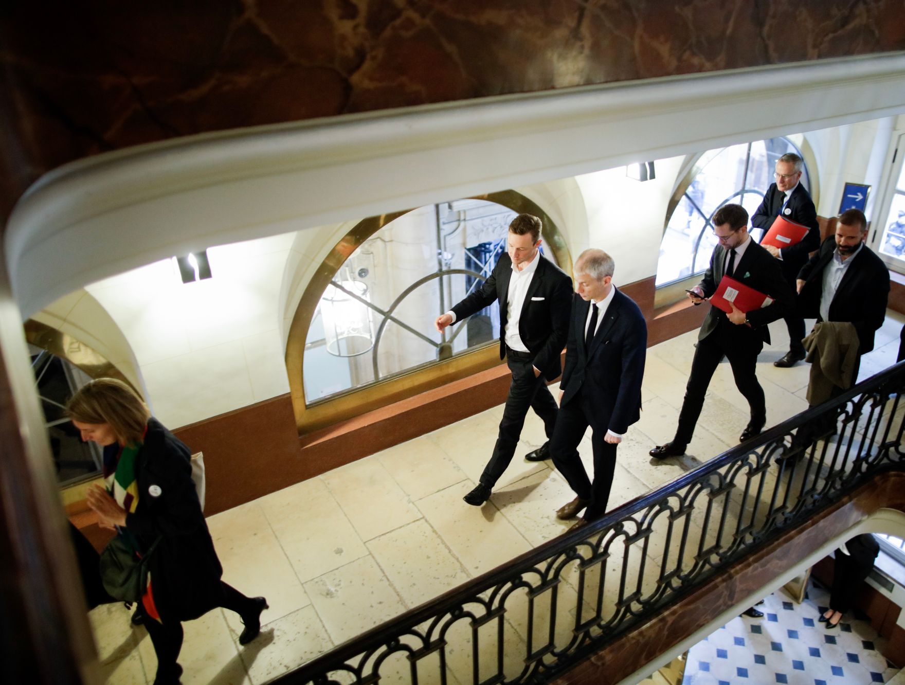 Am 3. Mai 2019 reiste Bundesminister Gernot Bl&uuml;mel (l.) anl&auml;sslich eines Arbeitsbesuchs nach Paris. Im Bild beim Treffen der Kulturminister.