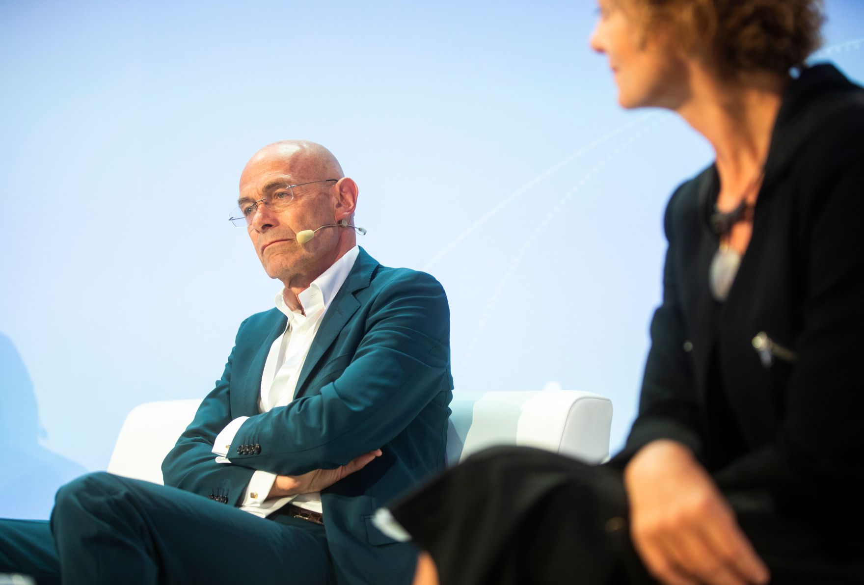 Am 8. Juni 2018 setzte Bundesminister Gernot Bl&uuml;mel seine Teilnahme am medienpolitischen Diskurs &quot;MedienEnquete&quot; fort. Im Bild der &ouml;sterreichische Medienmanager Andreas Rudas (l.).