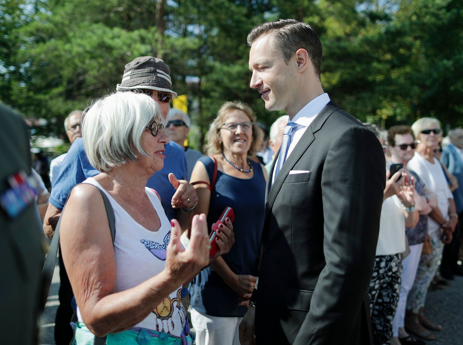 Am 18. Juli 2018 reiste Bundesminister Gernot Bl&uuml;mel (r.) anl&auml;sslich der Er&ouml;ffnung der Bregenzer Festspiele nach Bregenz.