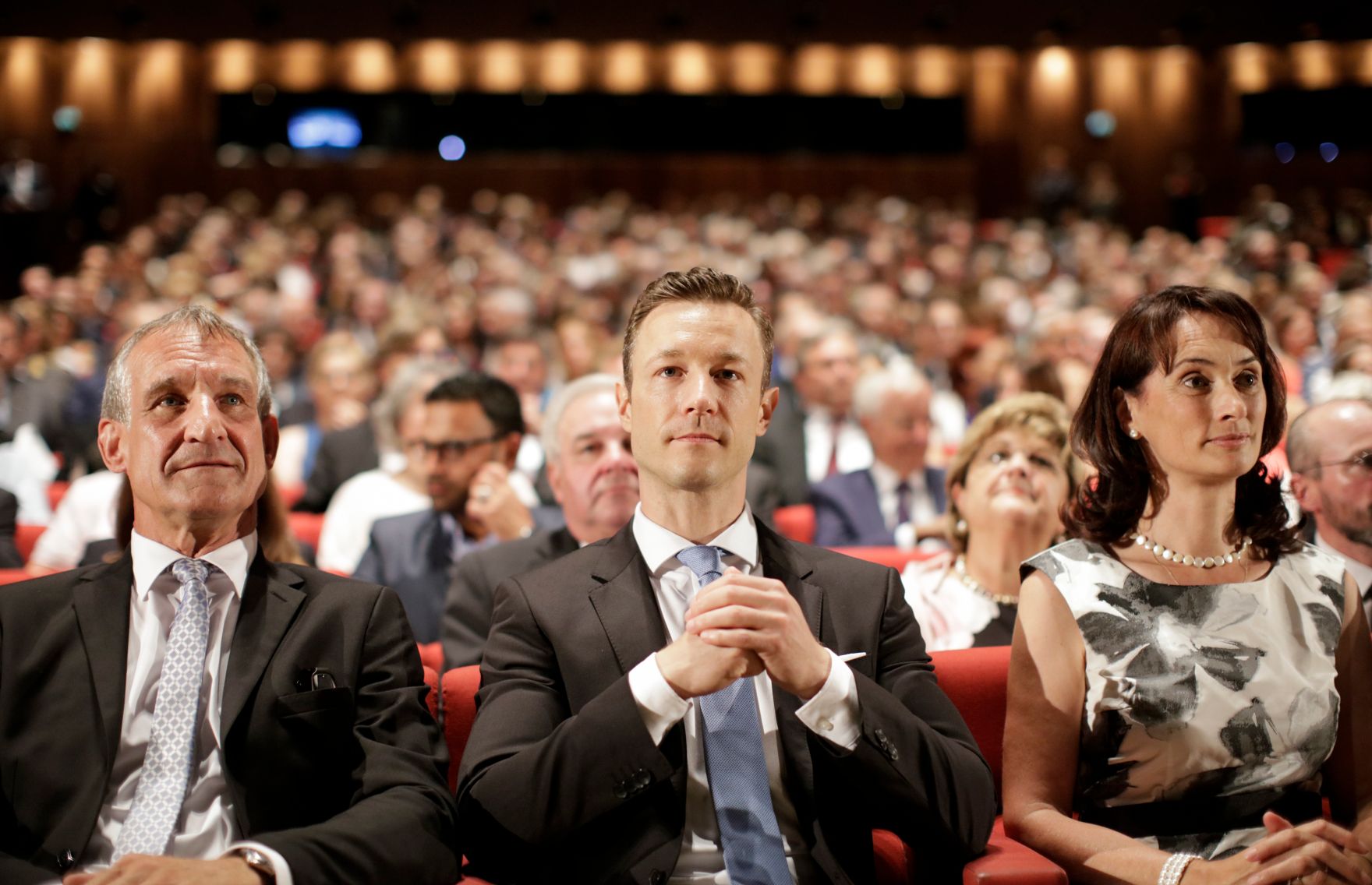 Am 18. Juli 2018 reiste Bundesminister Gernot Bl&uuml;mel (m.) anl&auml;sslich der Er&ouml;ffnung der Bregenzer Festspiele nach Bregenz.