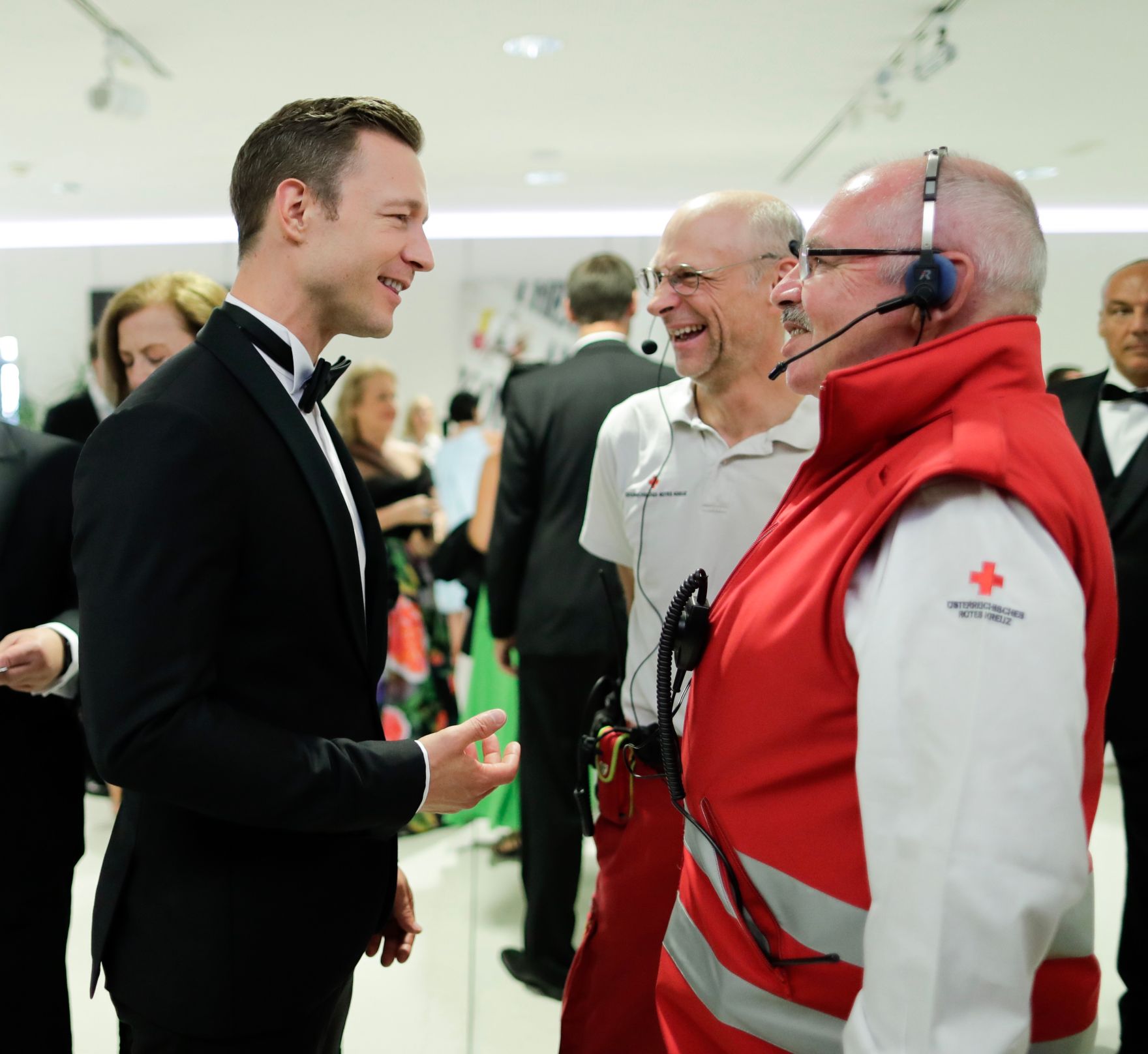 Am 18. Juli 2018 reiste Bundesminister Gernot Bl&uuml;mel (l.) anl&auml;sslich der Er&ouml;ffnung der Bregenzer Festspiele nach Bregenz.
