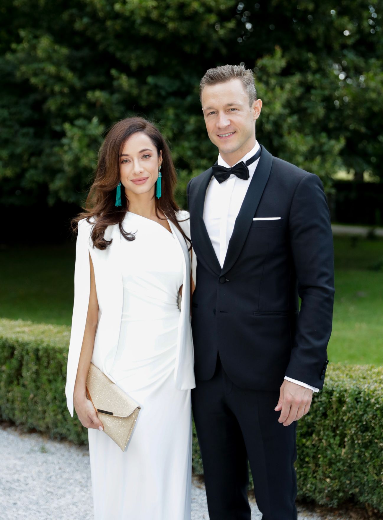 Am 26. Juli 2018 reiste Bundesminister Gernot Bl&uuml;mel (r.) anl&auml;sslich der Er&ouml;ffnung der Salzburger Festspiele nach Salzburg. Im Bild beim Abendempfang mit Clivia Treidl (l.).