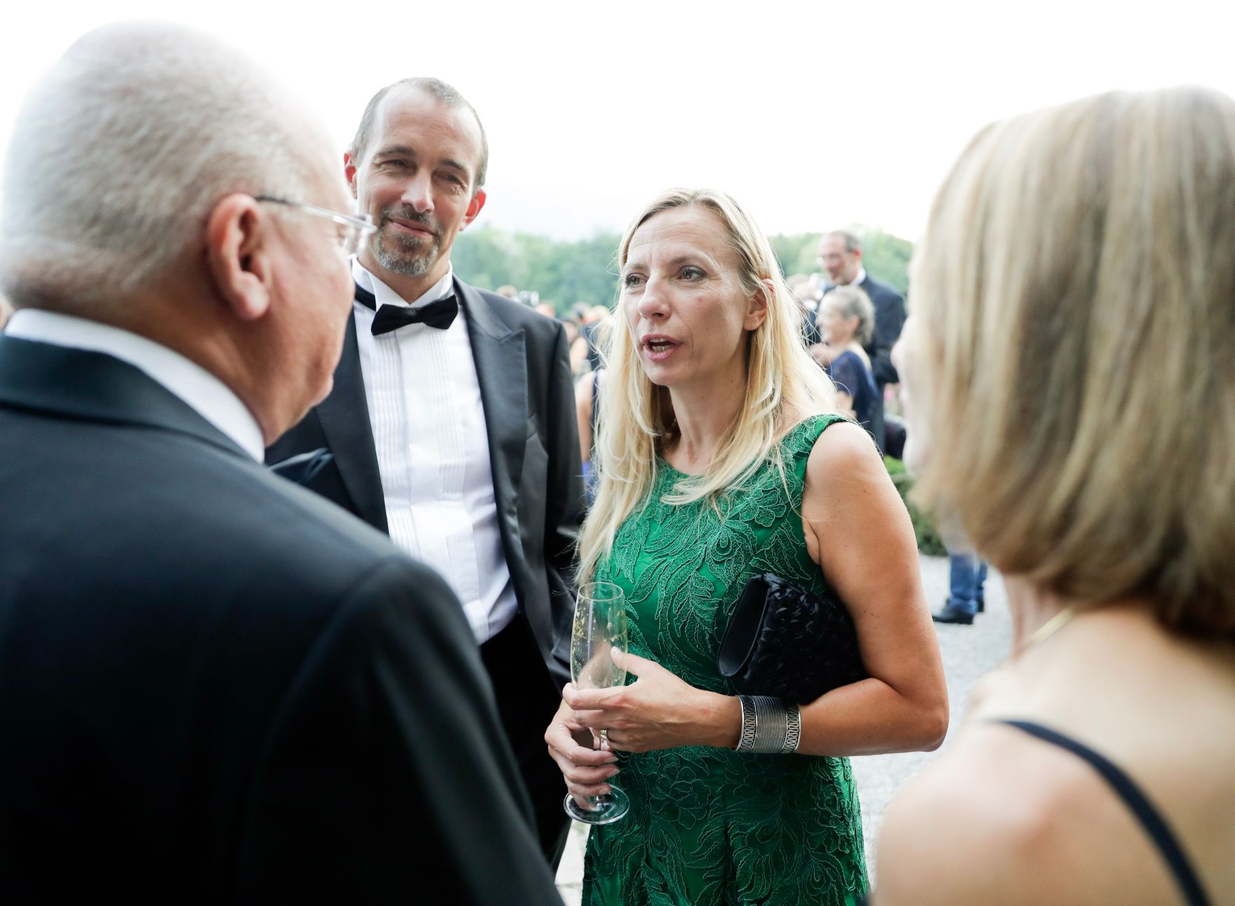 Am 26. Juli 2018 reiste Bundesminister Gernot Bl&uuml;mel anl&auml;sslich der Er&ouml;ffnung der Salzburger Festspiele nach Salzburg. Im Bild Bundesministerin Juliane Bogner-Strau&szlig; (r.) mit Gatte Erik Bogner (l.) beim Abendempfang.