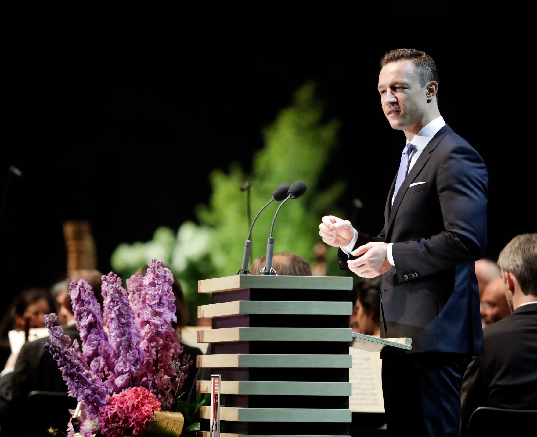 Am 27. Juli 2018 setzte Bundesminister Gernot Bl&uuml;mel (im Bild) seine Reise nach Salzburg anl&auml;sslich der Er&ouml;ffnung der Salzburger Festspiele fort.