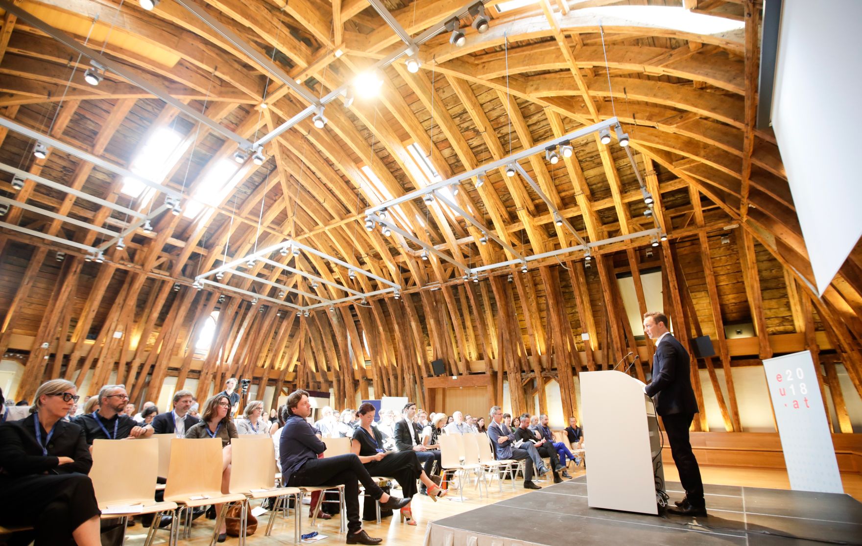 Am 13. September 2018 nahm Bundesminister Gernot Bl&uuml;mel an der Europ&auml;ischen Konferenz f&uuml;r Architekturpolitik in der TU Wien teil.