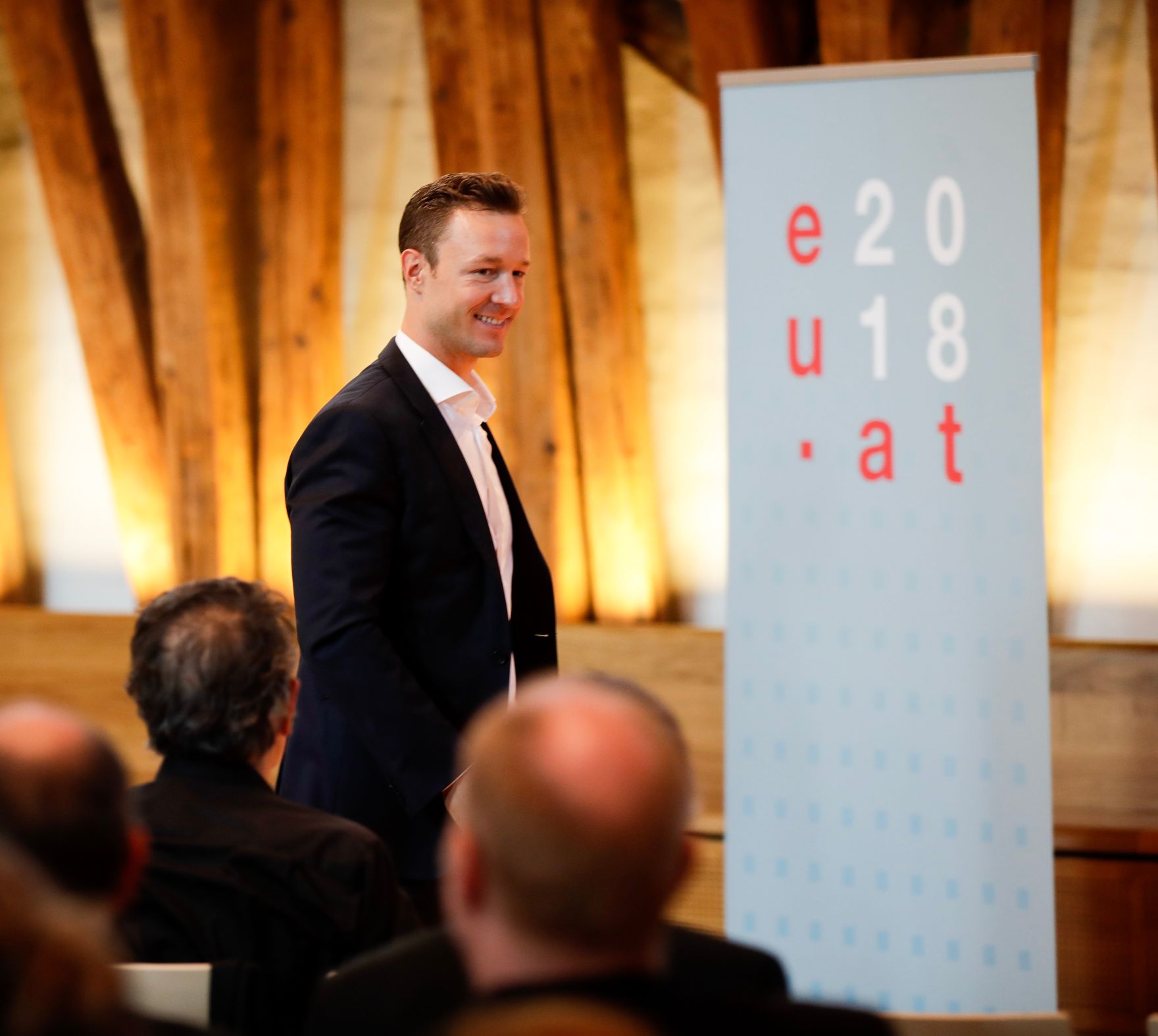 Am 13. September 2018 nahm Bundesminister Gernot Bl&uuml;mel (im Bild) an der Europ&auml;ischen Konferenz f&uuml;r Architekturpolitik in der TU Wien teil.