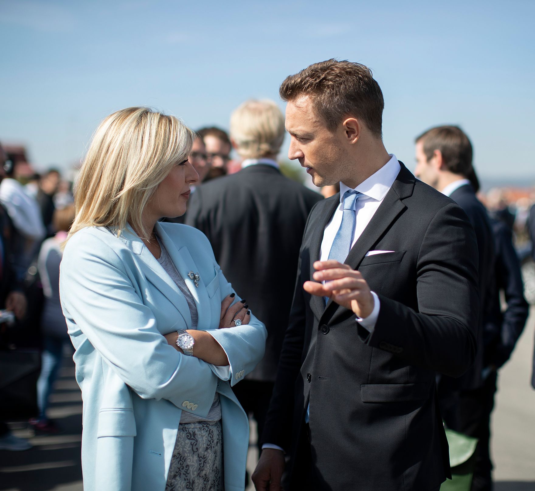 Am 28. September 2018 reiste Bundesminister Gernot Bl&uuml;mel (r.) nach Serbien. Im Bild mit der serbischen EU-Ministerin Jadranka Joksimović (l.).