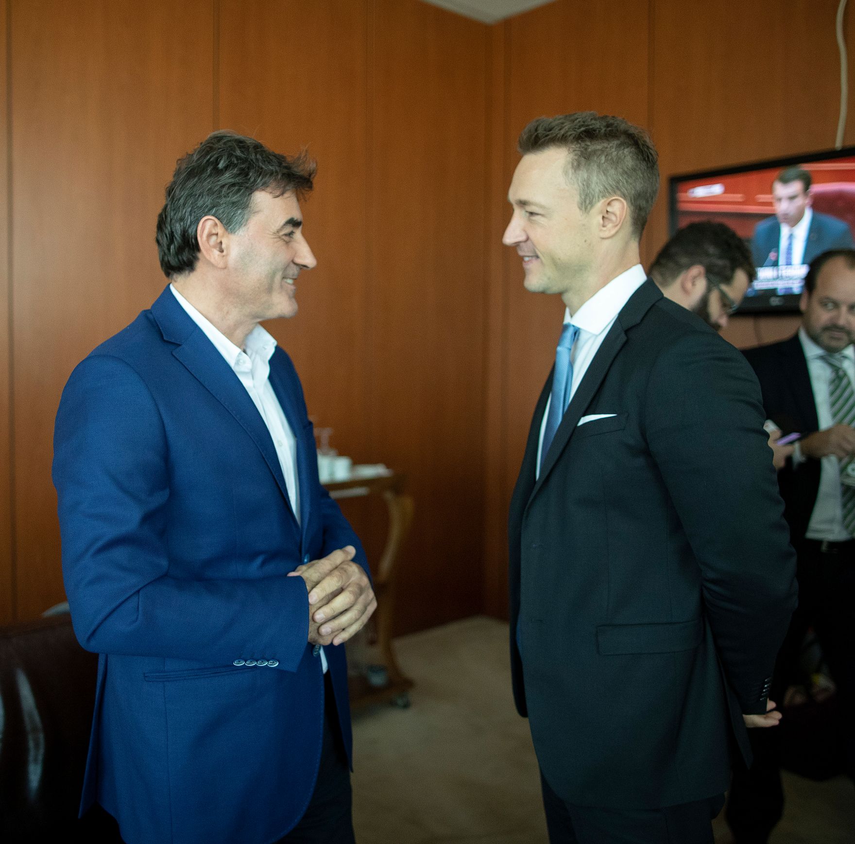 Am 27. September 2018 reiste Bundesminister Gernot Bl&uuml;mel (r.) in den Kosovo.