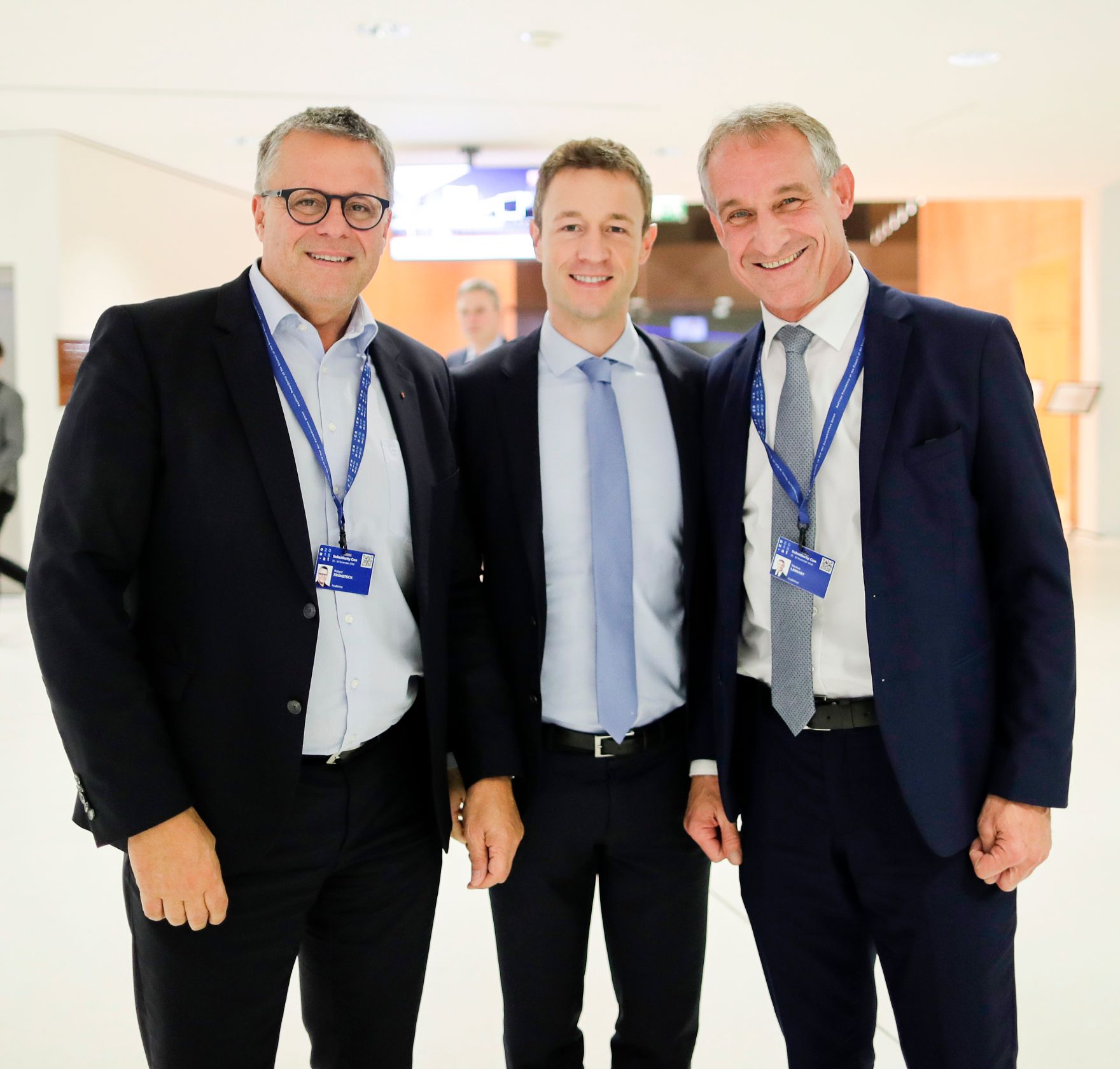 Am 15. November 2018 nahm Bundesminister Gernot Bl&uuml;mel (m.) an der Subsidiarit&auml;tskonferenz in Bregenz teil. Im Bild mit dem B&uuml;rgermeister von Bregenz Markus Linhart (r.).