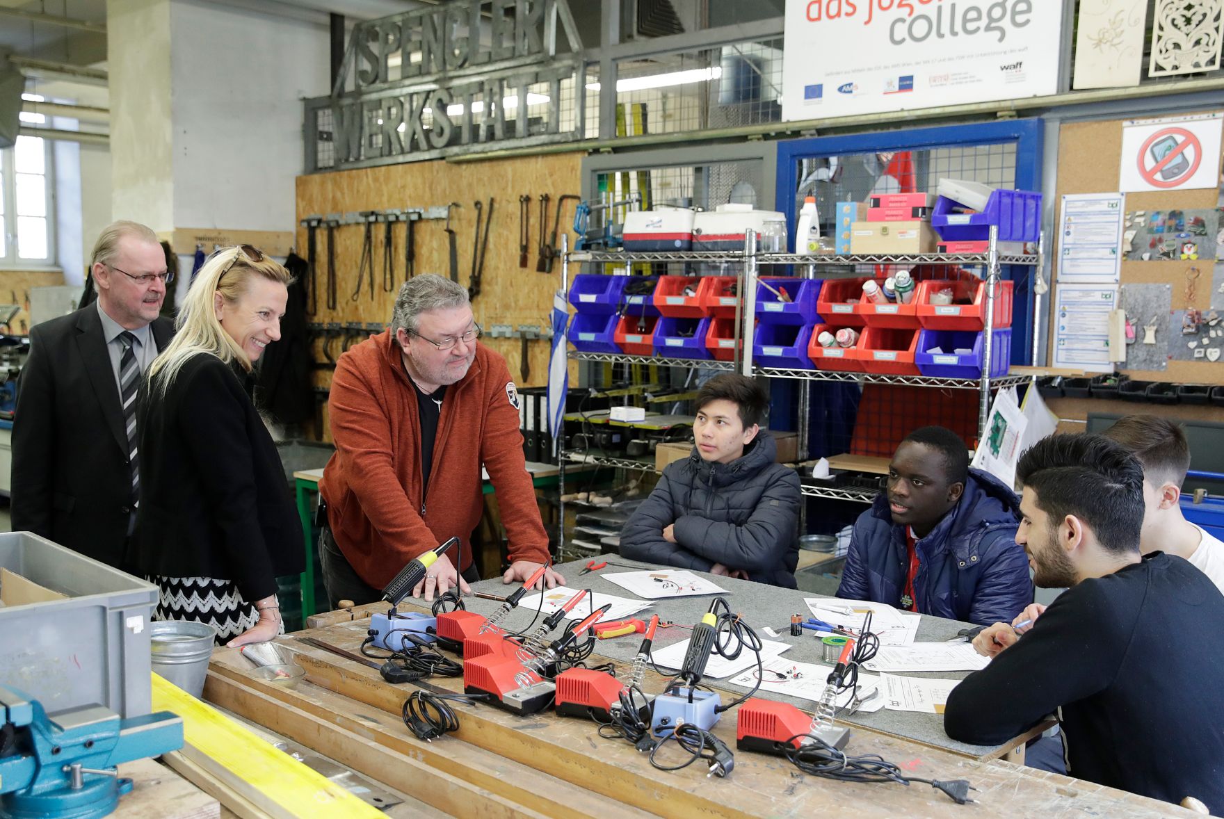 Am 25. Februar 2019 besuchte Bundesministerin Juliane Bogner-Strau&szlig; (im Bild) das Berufsp&auml;dagogische Institut der &Ouml;sterreichische JungArbeiterBewegung &Ouml;JAB.