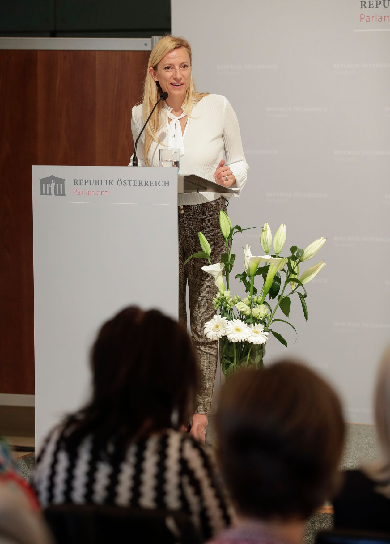 Am 5. M&auml;rz 2019 nahm Bundesministerin Juliane Bogner-Strau&szlig; (im Bild) an der Internationalem Fachkonferenz "Das Recht auf ein Leben frei von Gewalt! St&auml;rkung, Unterst&uuml;tzung und Schutz f&uuml;r gewaltbetroffene Frauen und ihre Kinder in &Ouml;sterreich und Europa" teil.