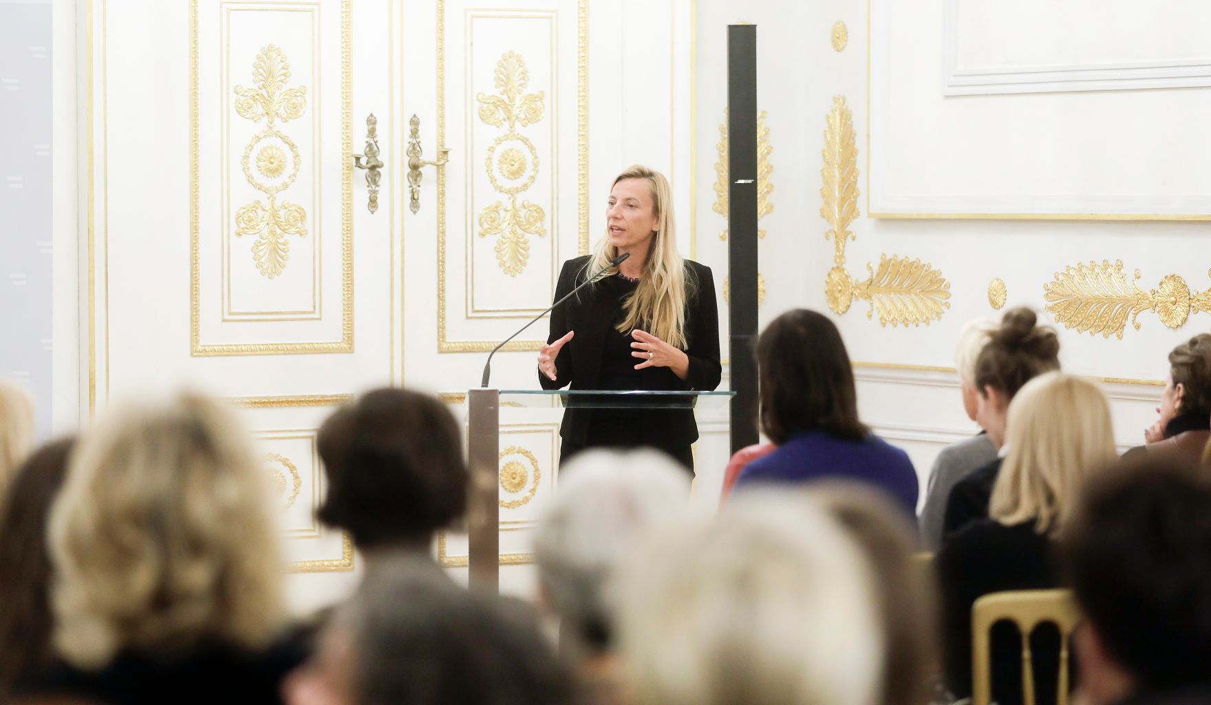 Am 29. April 2019 fand der Mentory Club im Bundeskanzleramt statt. Im Bild Bundesministerin Juliane Bogner-Strau&szlig; bei der Festansprache.