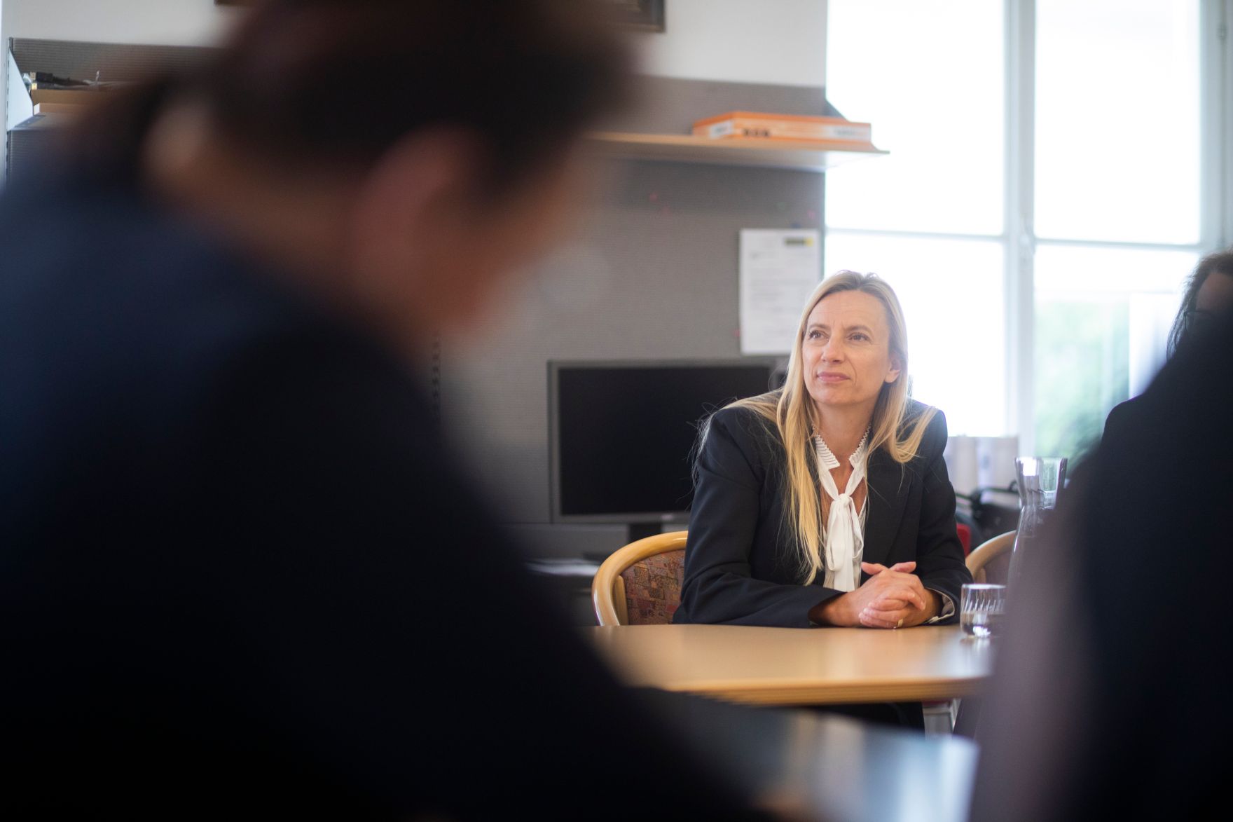 Am 24. September 2018 reiste Bundesministerin Juliane Bogner-Strau&szlig; (im Bild) anl&auml;sslich eines Bundesl&auml;ndertags nach Nieder&ouml;sterreich. Im Bild beim Besuch des "mc&sup2;" Migrationszentrums in Melk.