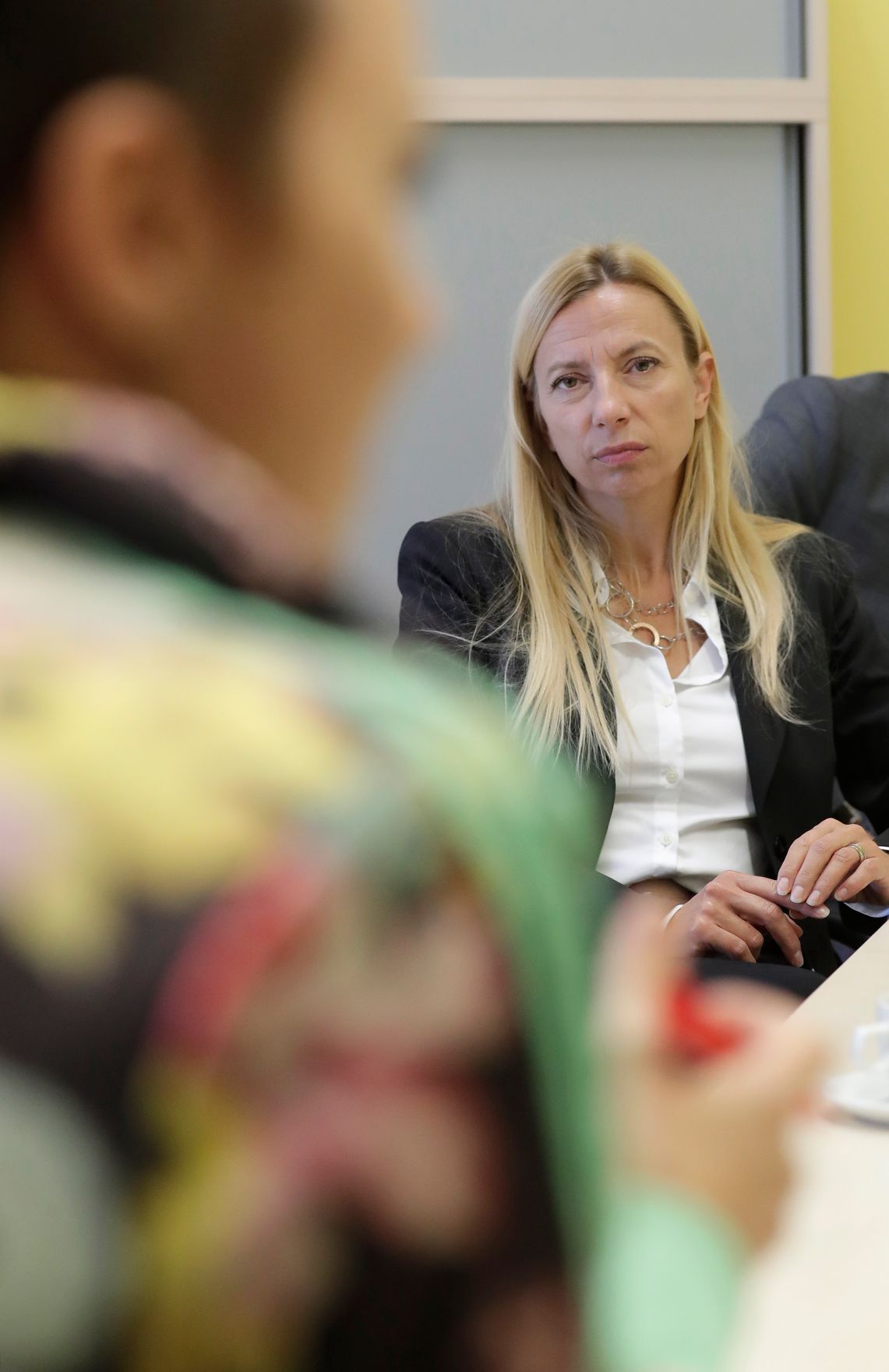 Am 25. September 2018 besichtigte Bundesministerin Juliane Bogner-Strau&szlig; (im Bild) das Projekt &bdquo;Start Wien Fl&uuml;chtlinge - Integration ab Tag 1&ldquo; in der Volksschule Brigittenau.