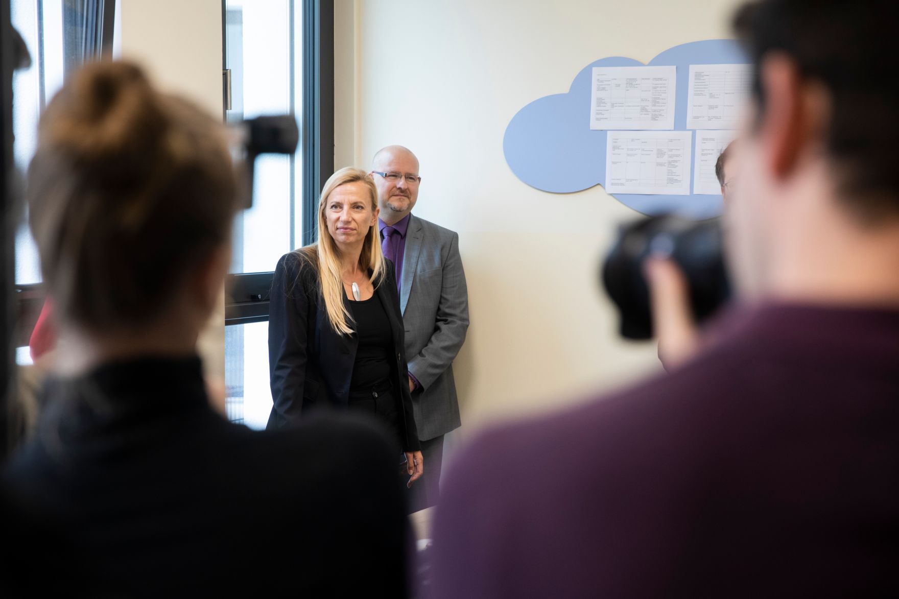 Am 17. Oktober 2018 nahm Bundesministerin Juliane Bogner-Strau&szlig; (l.) an der Er&ouml;ffnung des Kindergartens Sonneninsel am Austria Campus teil.