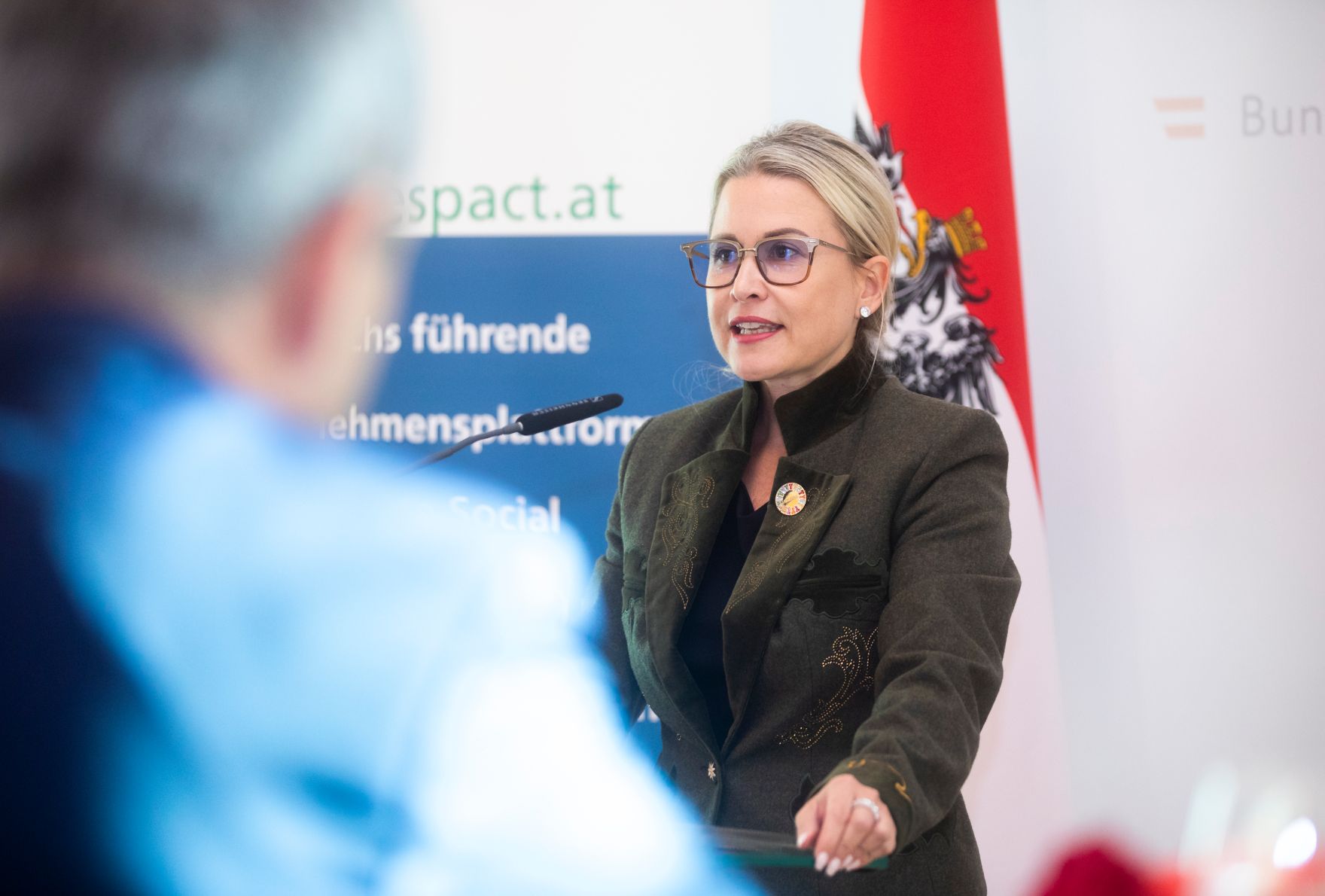 Am 30. Oktober 2018 nahm Bundesministerin Juliane Bogner-Strau&szlig; am CEO Business Lunch im Bundeskanzleramt teil.