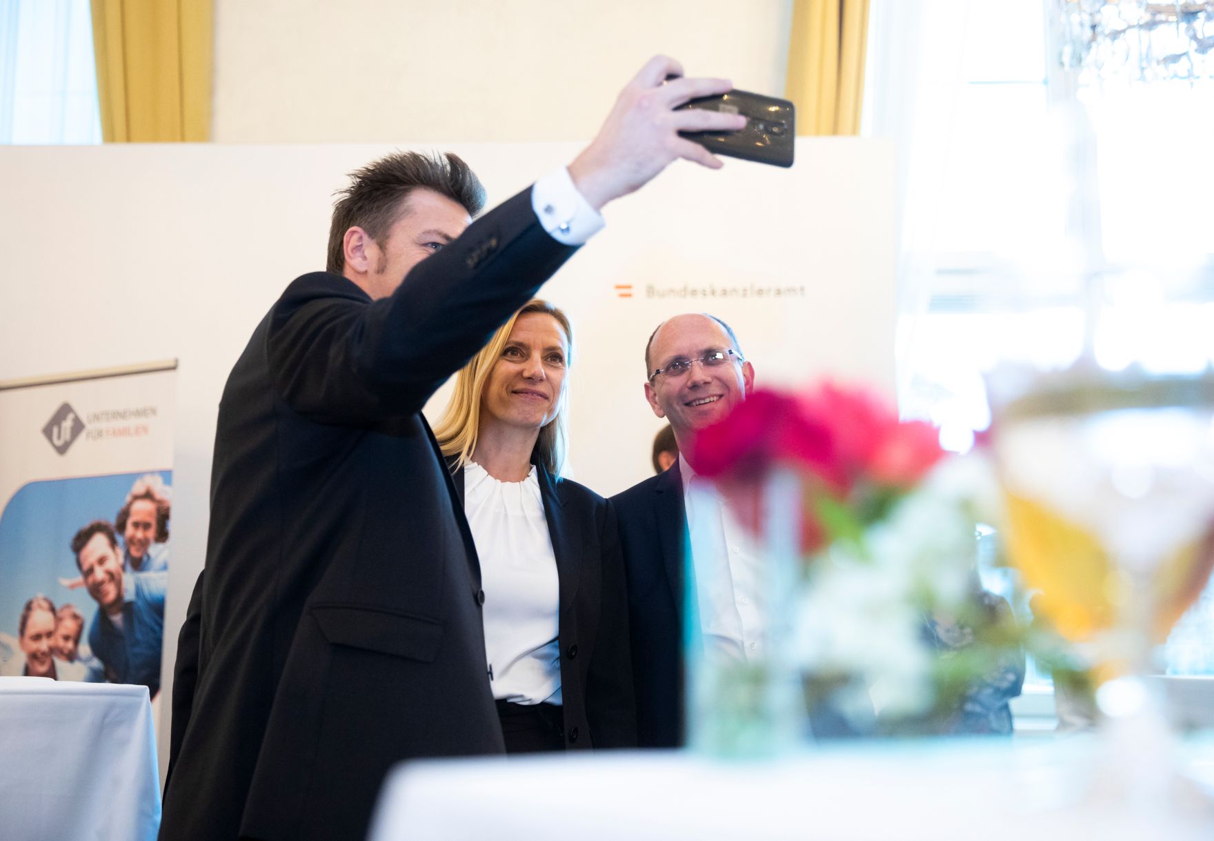 Am 30. Oktober 2018 nahm Bundesministerin Juliane Bogner-Strau&szlig; (m.) am CEO Business Lunch im Bundeskanzleramt teil.