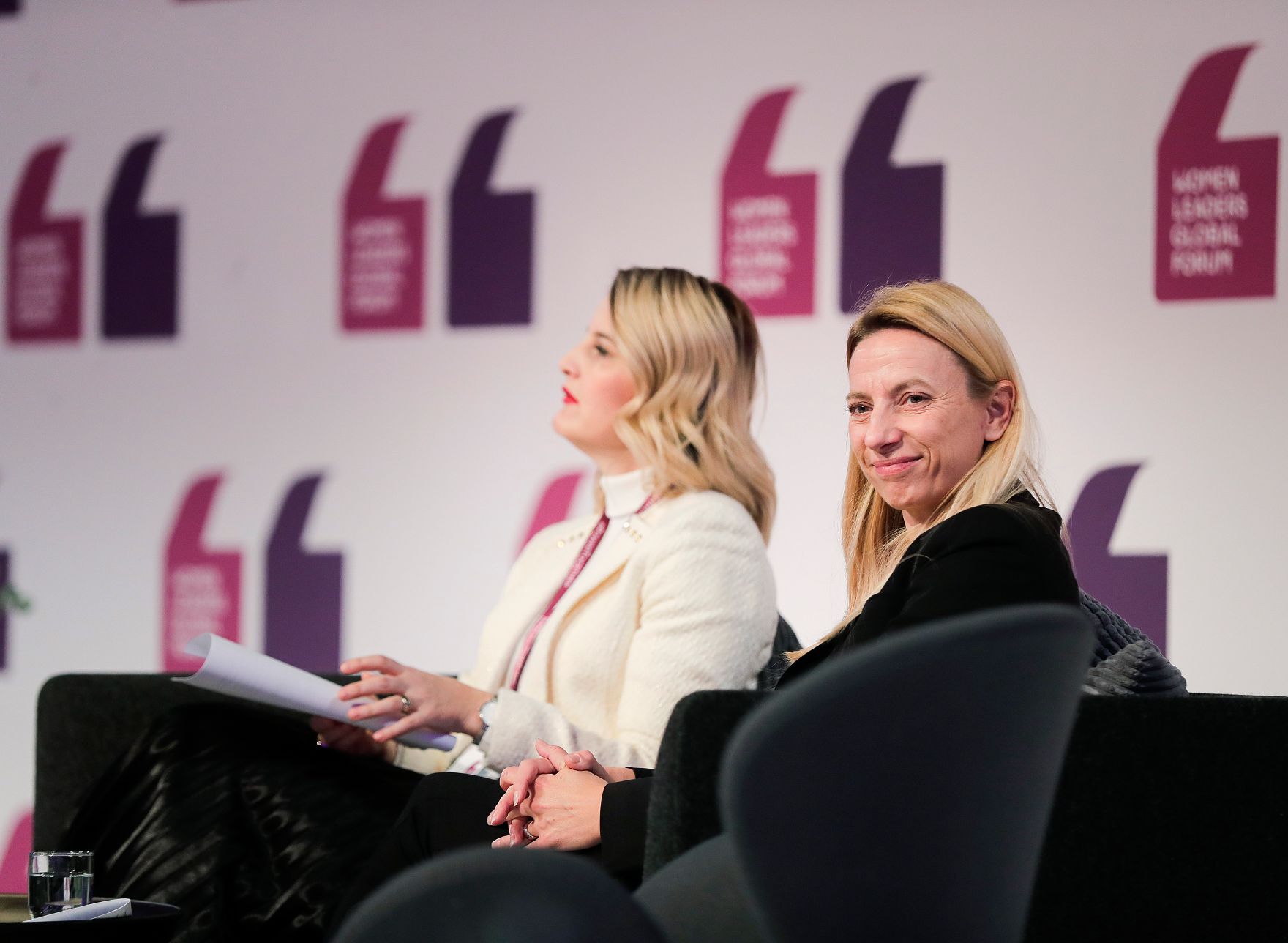Am 27. November 2018 reiste Bundesministerin Juliane Bogner-Strau&szlig; (r.) anl&auml;sslich des Women Leaders Global Forum nach Island. Im Bild mit EU-Ministerin Dhurata Hoxha (l.).