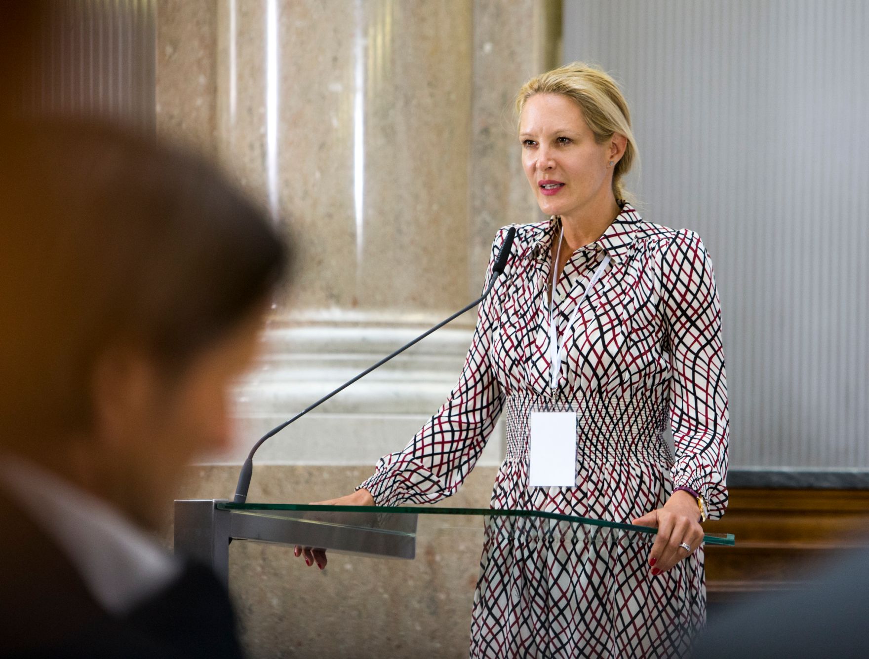 Am 19. September 2016 fand die Enquete "Medienf&ouml;rderung neu - Was braucht die Demokratie?" statt. Im Bild Eva Dichand, Heute-Gesch&auml;ftsf&uuml;hrerin.