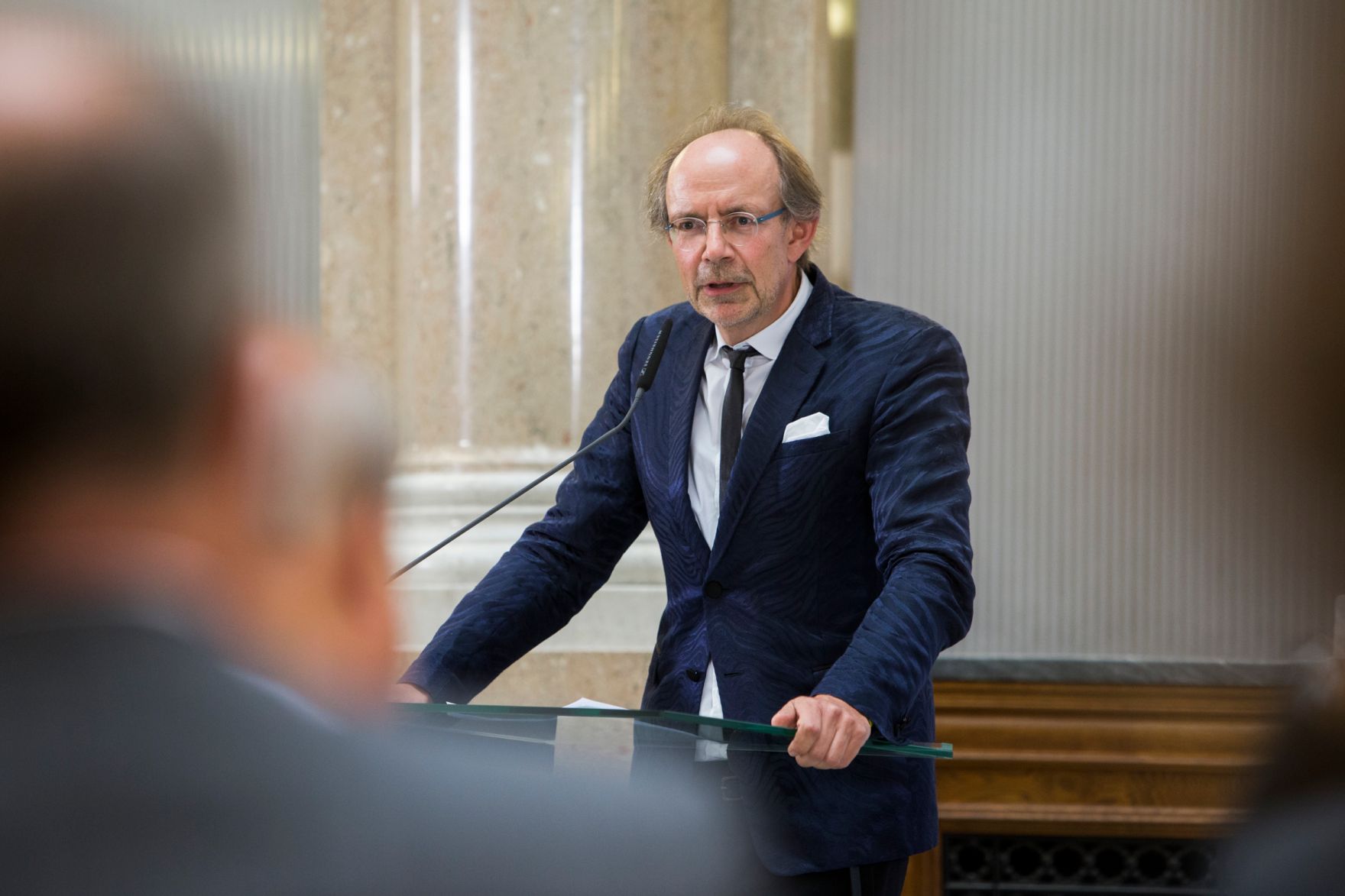 Am 19. September 2016 fand die Enquete "Medienf&ouml;rderung neu - Was braucht die Demokratie?" statt. Im Bild Eugen Russ, Russmedia-Gesch&auml;ftsf&uuml;hrer.