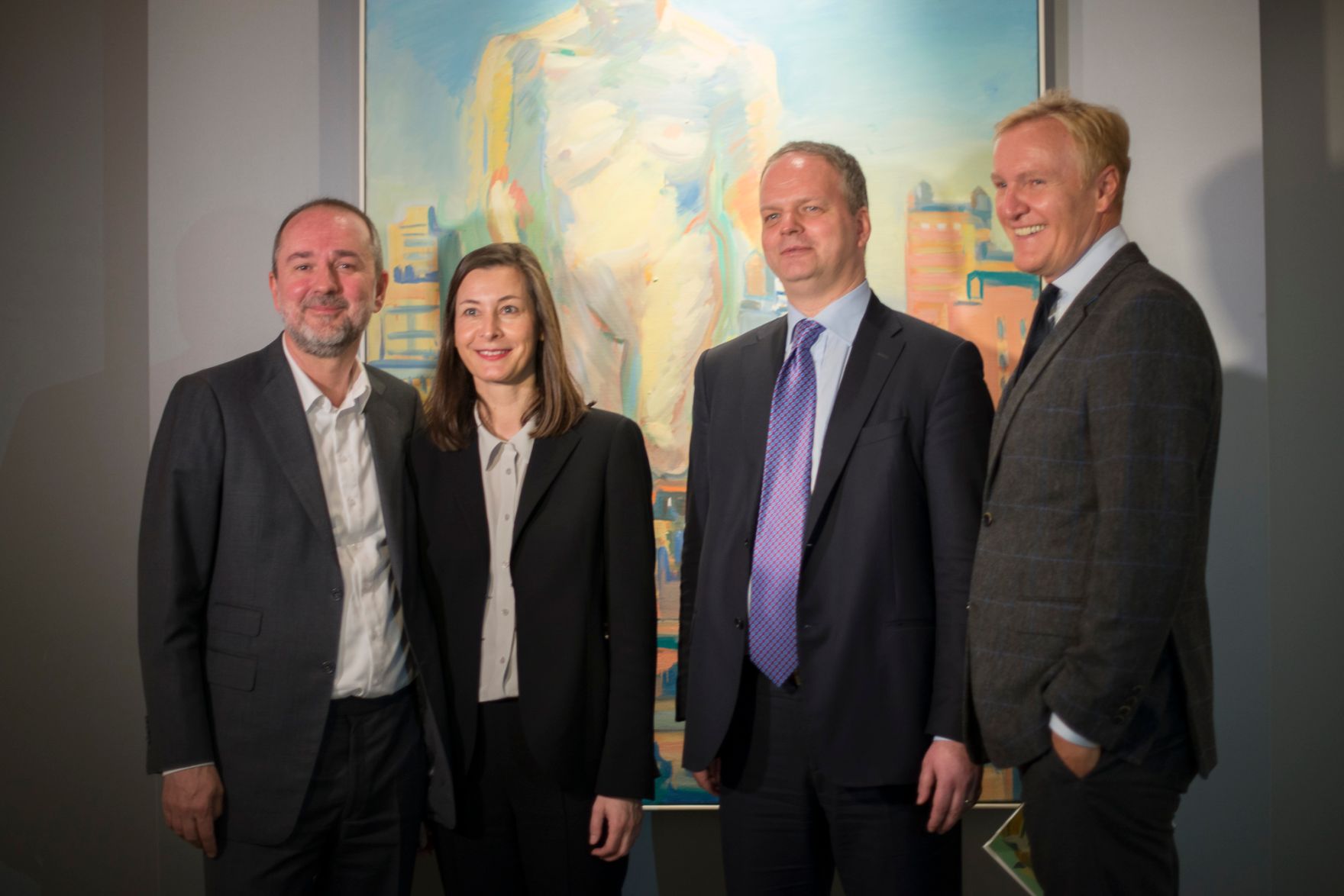 Am 24. M&auml;rz 2017 besuchte Kunst- und Kulturminister Thomas Drozda (l.) die Ausstellung "Woman Power" von Maria Lassnig im Palazzo Pitti in Florenz. Im Bild Isabella Drozda, Museumsdirektor der Uffizien Eike Dieter Schmidt und Direktor der Albertina Klaus Albrecht Schr&ouml;der.