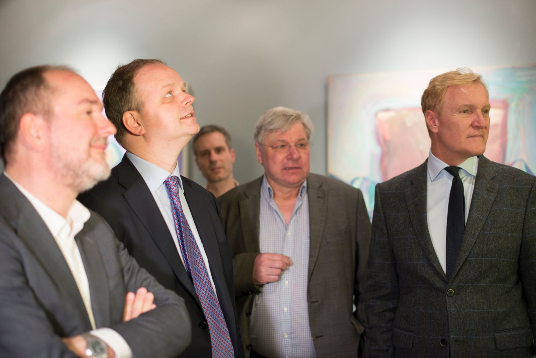 Am 24. M&auml;rz 2017 besuchte Kunst- und Kulturminister Thomas Drozda (l.) die Ausstellung "Woman Power" von Maria Lassnig im Palazzo Pitti in Florenz. Museumsdirektor der Uffizien Eike Dieter Schmidt, Kurator Wolfgang Drechsler und Direktor der Albertina Klaus Albrecht Schr&ouml;der.