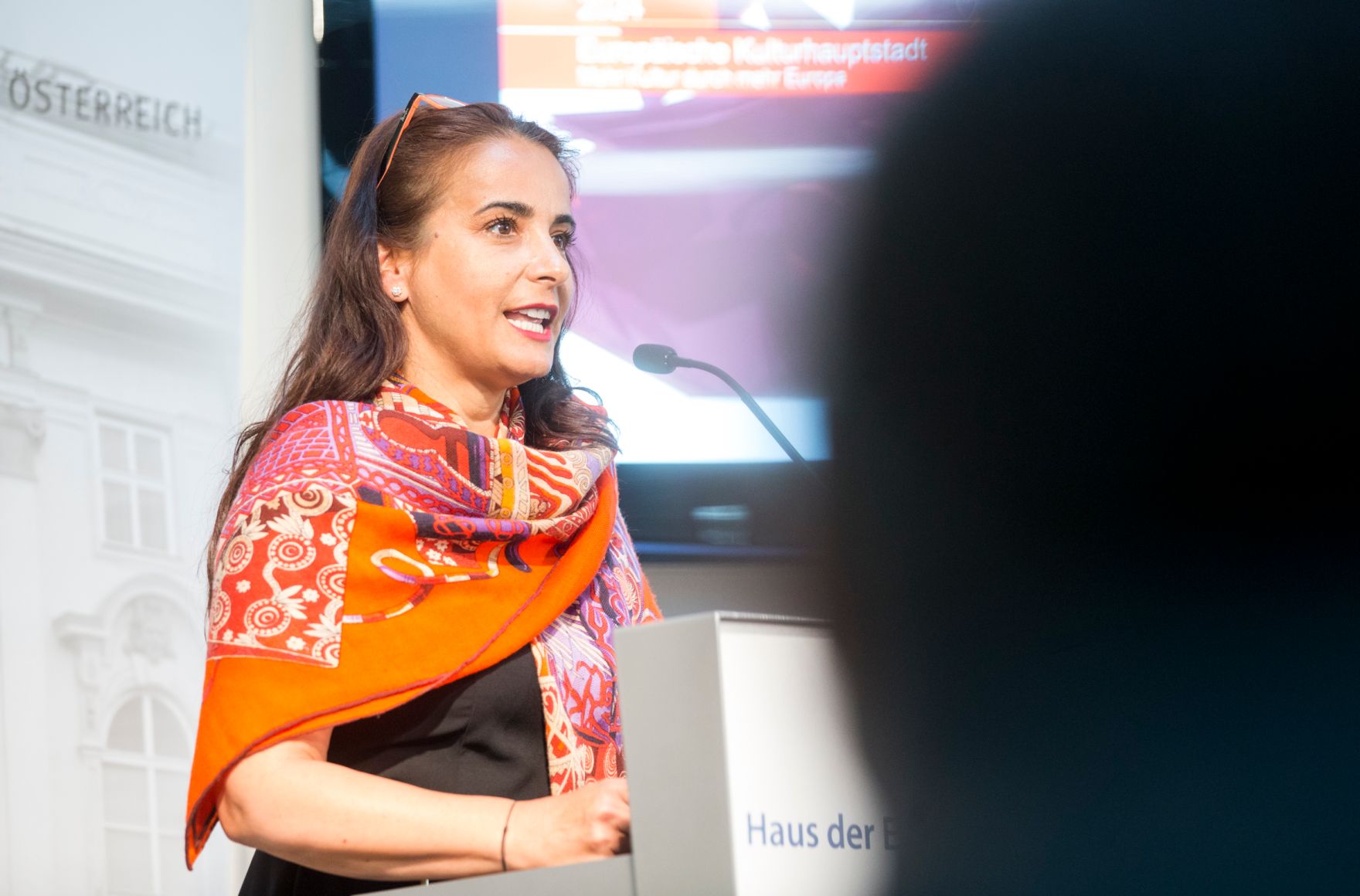 Am 9. Juni 2017 nahm Kunst- und Kulturminister Thomas Drozda an der Veranstaltung "Europ&auml;ische Kulturhauptstadt 2024 - Mehr Kultur durch mehr Europa" teil. Im Bild Simona Neumann, Gesch&auml;ftsf&uuml;hrerin, Timişoara 2021.