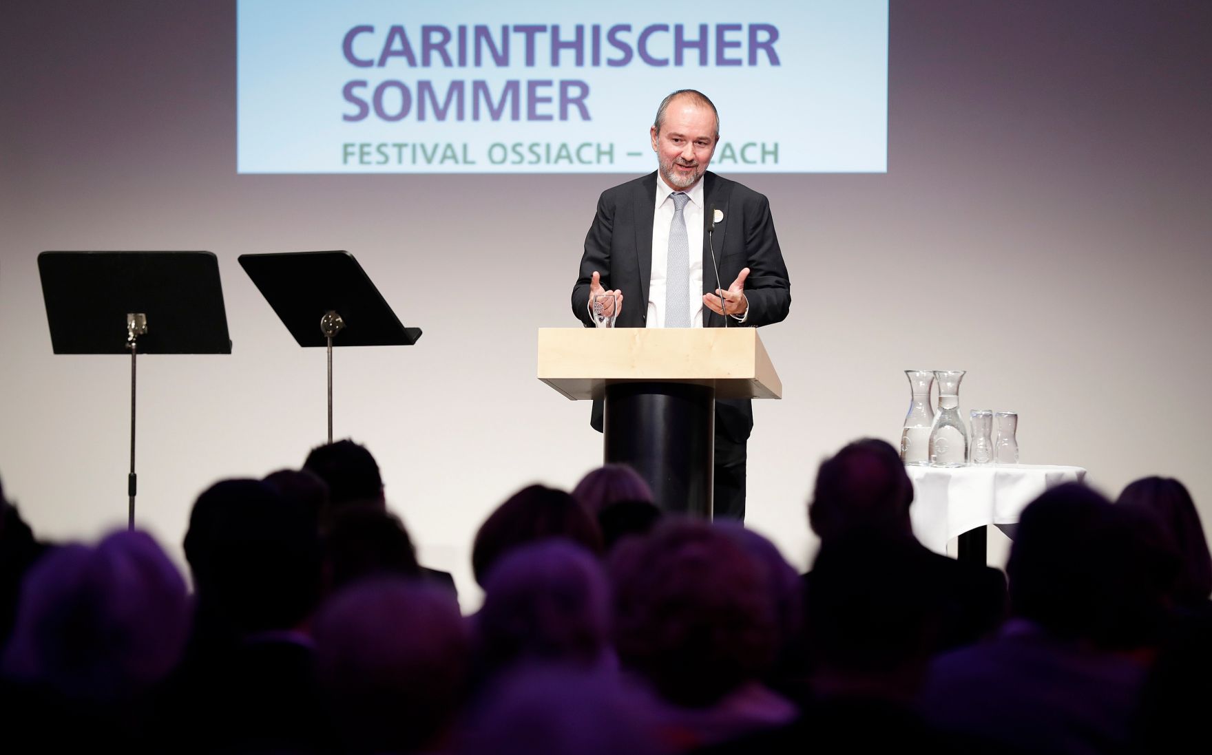 Am 16. Juli 2017 er&ouml;ffnete Kunst- und Kulturminister Thomas Drozda (im Bild) den Carinthischen Sommer in Villach.