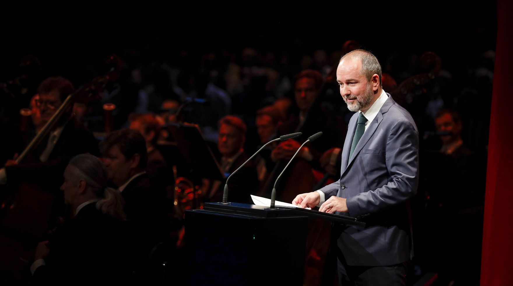 Am 19. Juli 2017 besuchte Kunst- und Kulturminister Thomas Drozda die Er&ouml;ffnung der Bregenzer Festspiele in Vorarlberg. Im Bild bei der Festansprache.