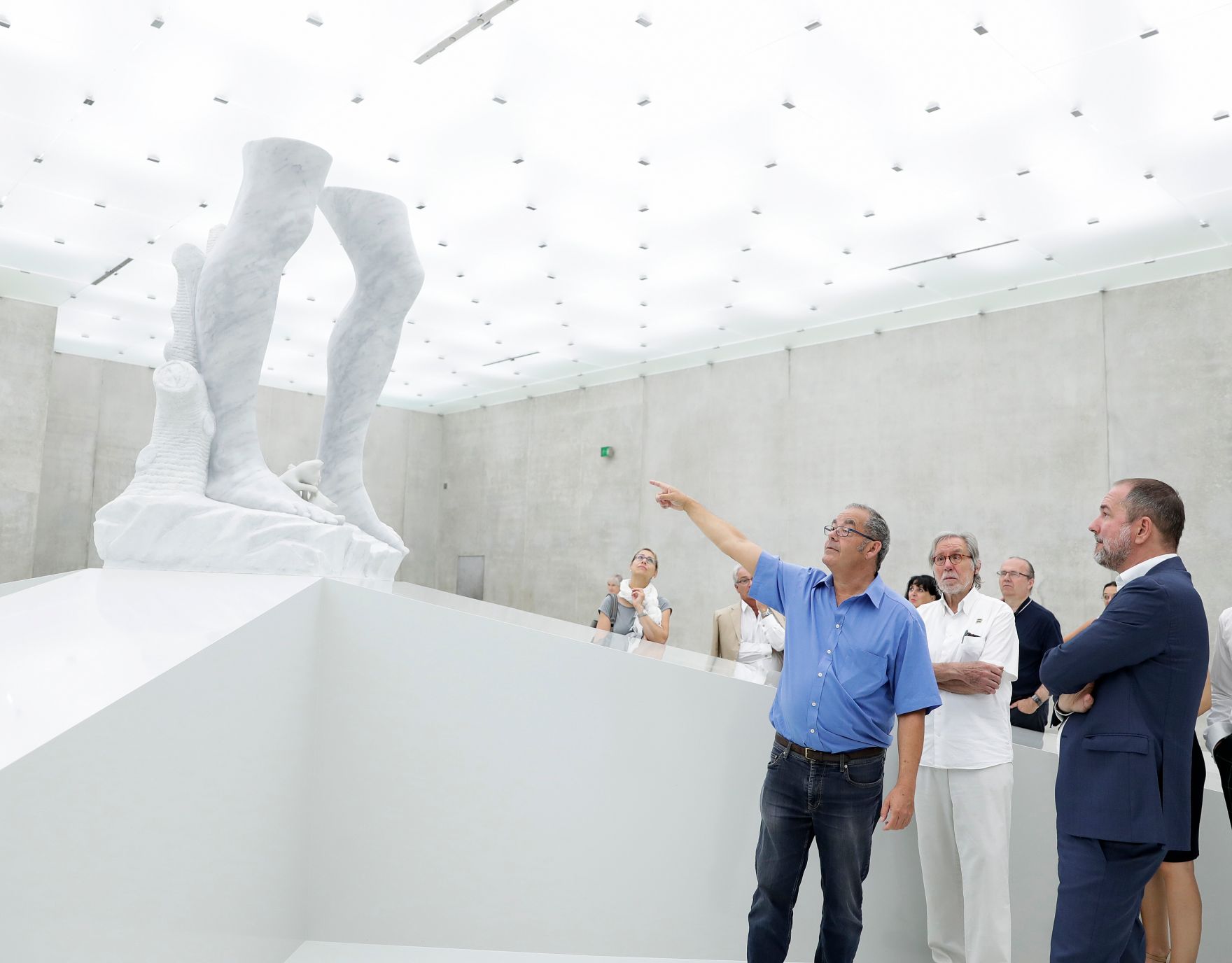 Am 20. Juli 2017 besuchte Kunst- und Kulturminister Thomas Drozda (r.) das Kunsthaus im Zuge der Bregenzer Festspiele in Vorarlberg.