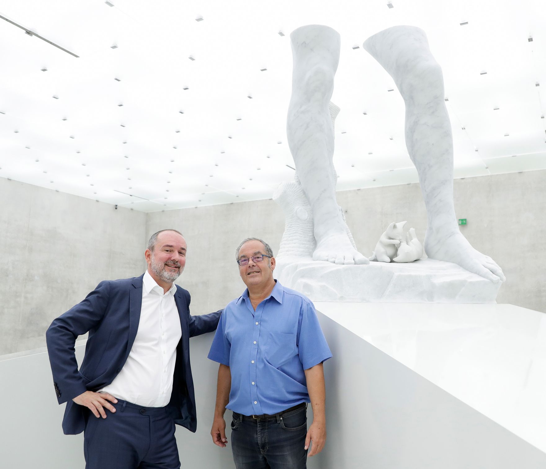 Am 20. Juli 2017 besuchte Kunst- und Kulturminister Thomas Drozda (l.) das Kunsthaus im Zuge der Bregenzer Festspiele in Vorarlberg.