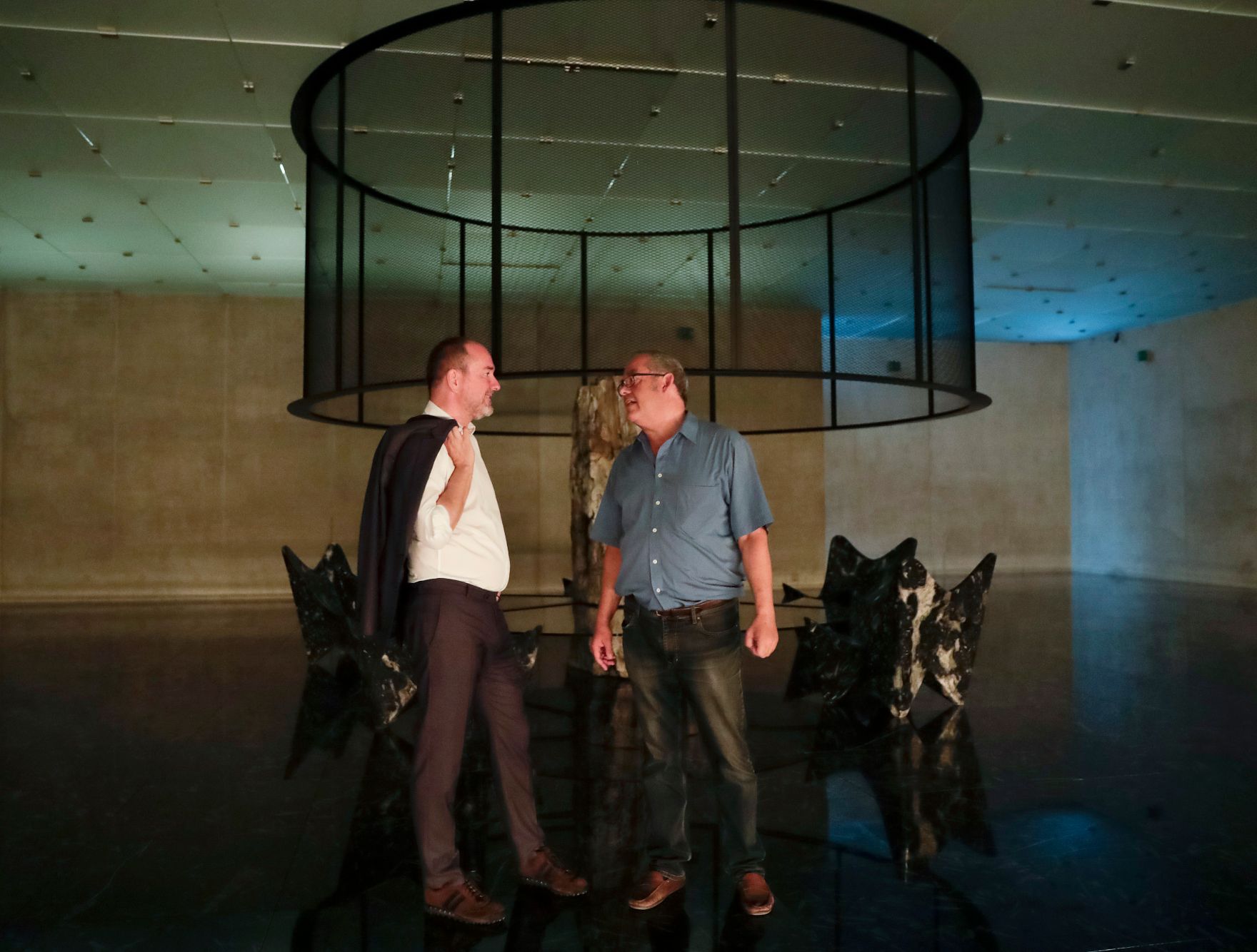 Am 20. Juli 2017 besuchte Kunst- und Kulturminister Thomas Drozda (l.) das Kunsthaus im Zuge der Bregenzer Festspiele in Vorarlberg.