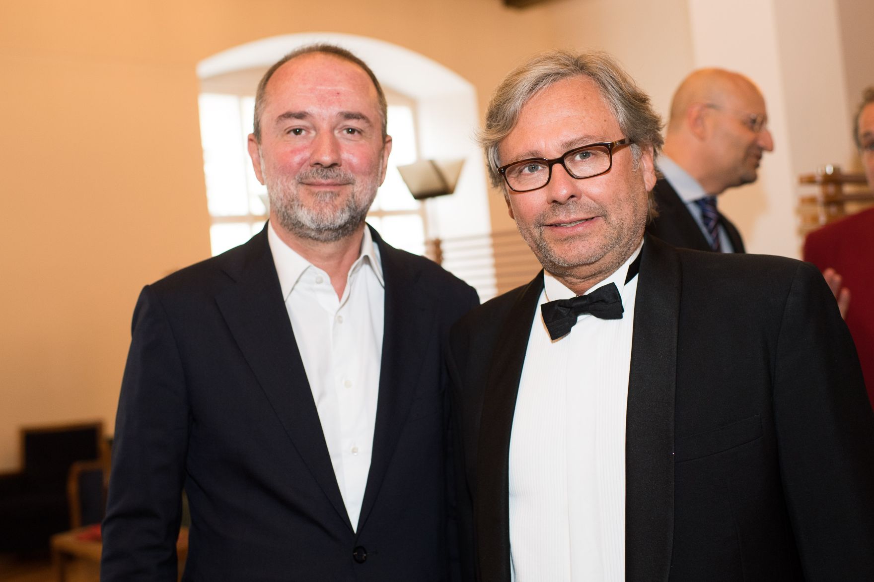 Am 27. Juli 2017 besuchte Kunst- und Kulturminister Thomas Drozda (l.) den ORF-Cocktail-Empfang anl&auml;sslich der Salzburger Festspiele. Im Bild mit ORF-Generaldirektor Alexander Wrabetz (r.).
