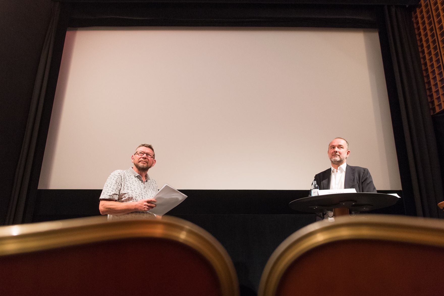 Am 28. Juli 2017 besuchte Kunst- und Kulturminister Thomas Drozda (r.) die "IG Kunst und Kultur" im "Das Kino" anl&auml;sslich der Salzburger Festspiele.